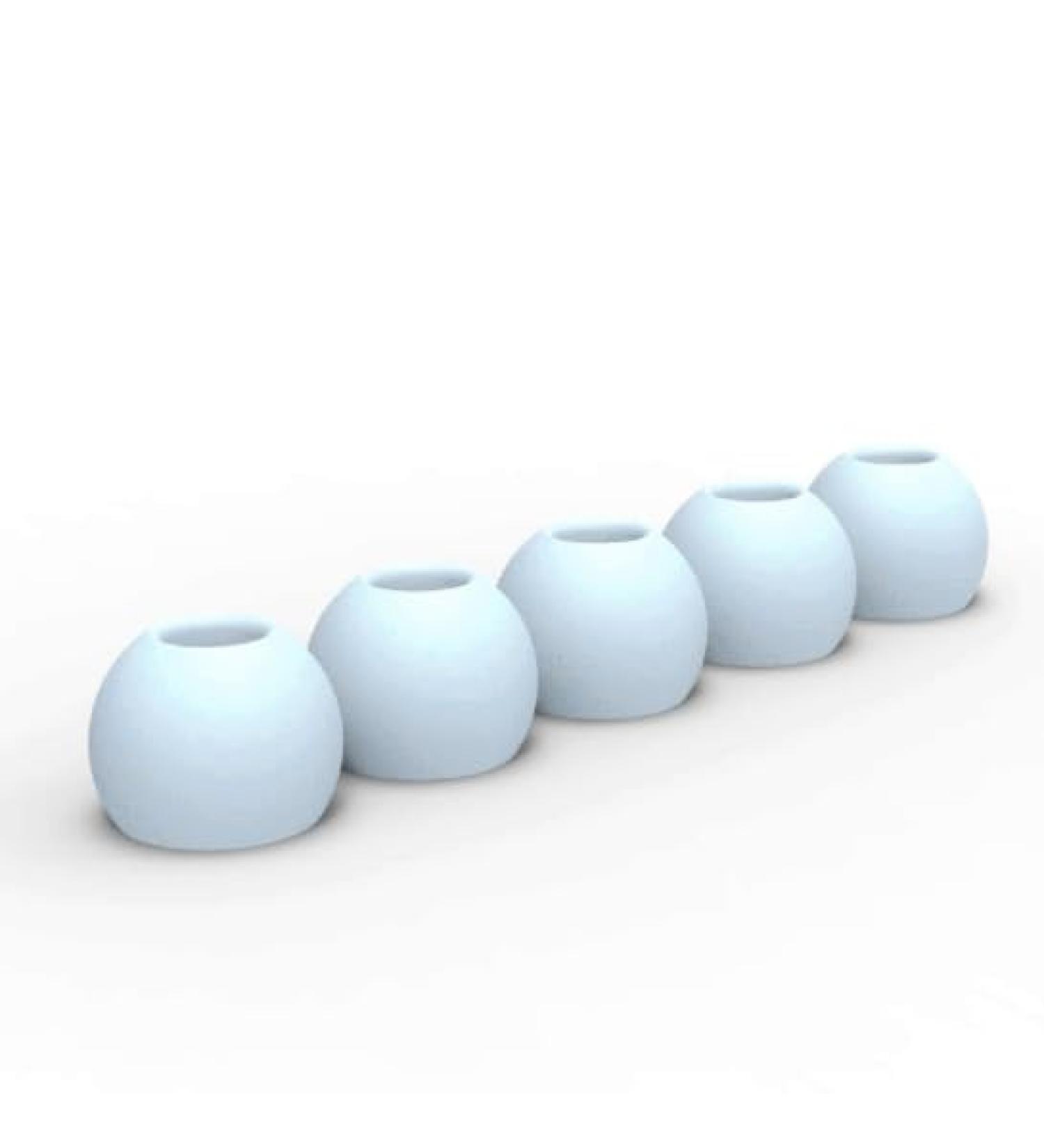 Set of 5 Medium Size Earpieces (Light Blue)