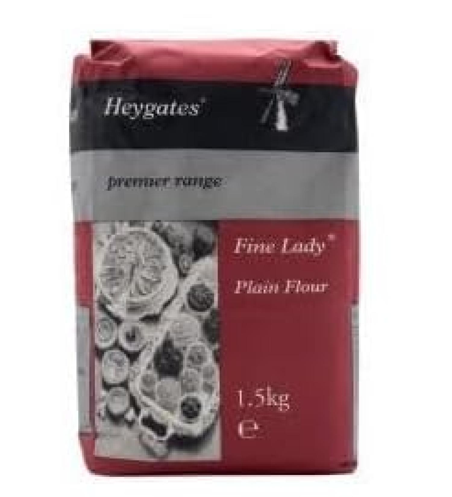 Heygates Fine Lady Plain Flour 1.5kg (Pack of 6)