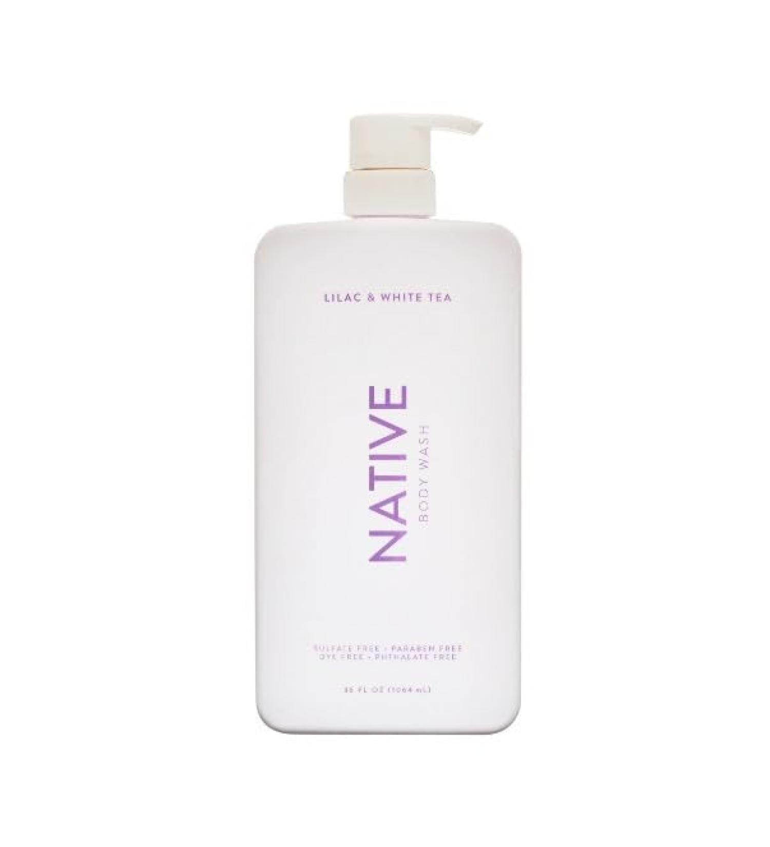 Native Lilac & White Tea Body Wash - Sulfate & Paraben Free 36 oz Pump for Men & Women - Buy Online on GoSupps.com