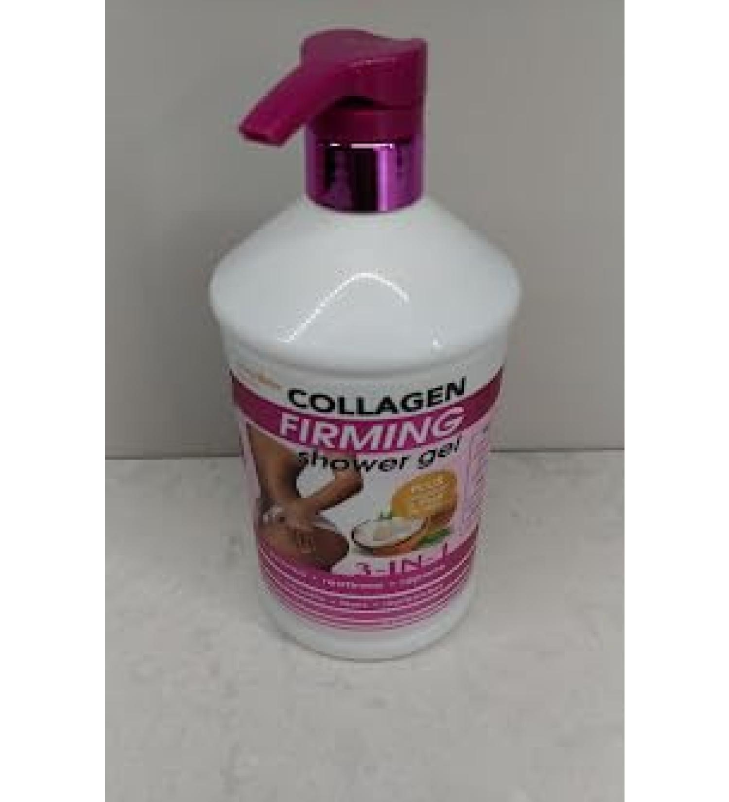 Collagen Firming Shower Gel - Coconut & Shea Butter 3-in-1 - Smoothes Firms & Replenishes - 32fl oz (960ml) - International Shipping Available - Buy Online on GoSupps.com