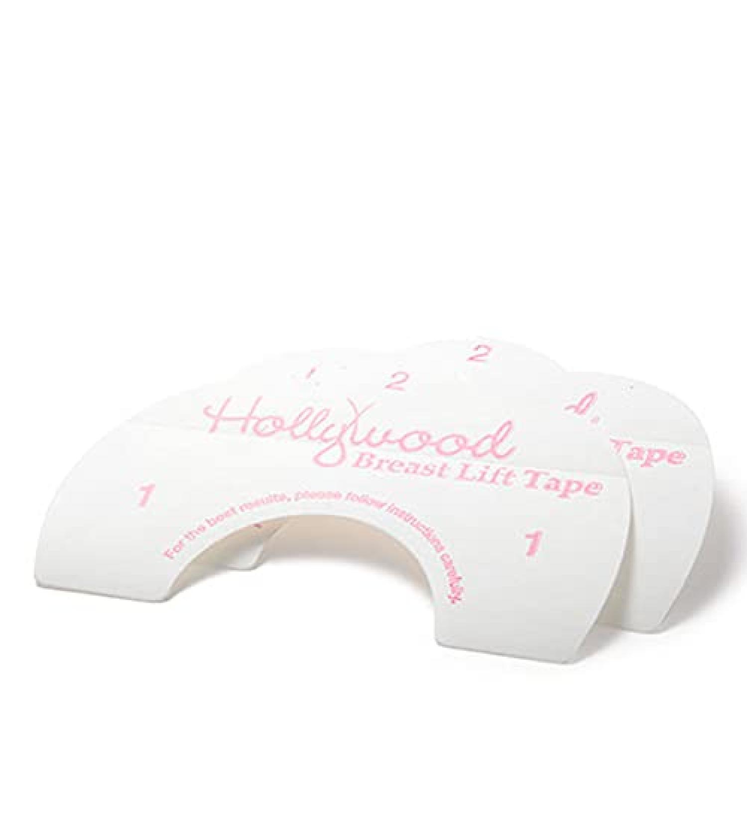 Hollywood Fashion Secrets Breast Lift Tape - Clear, 4 Pairs for Instant Lift - Buy Online on GoSupps.com