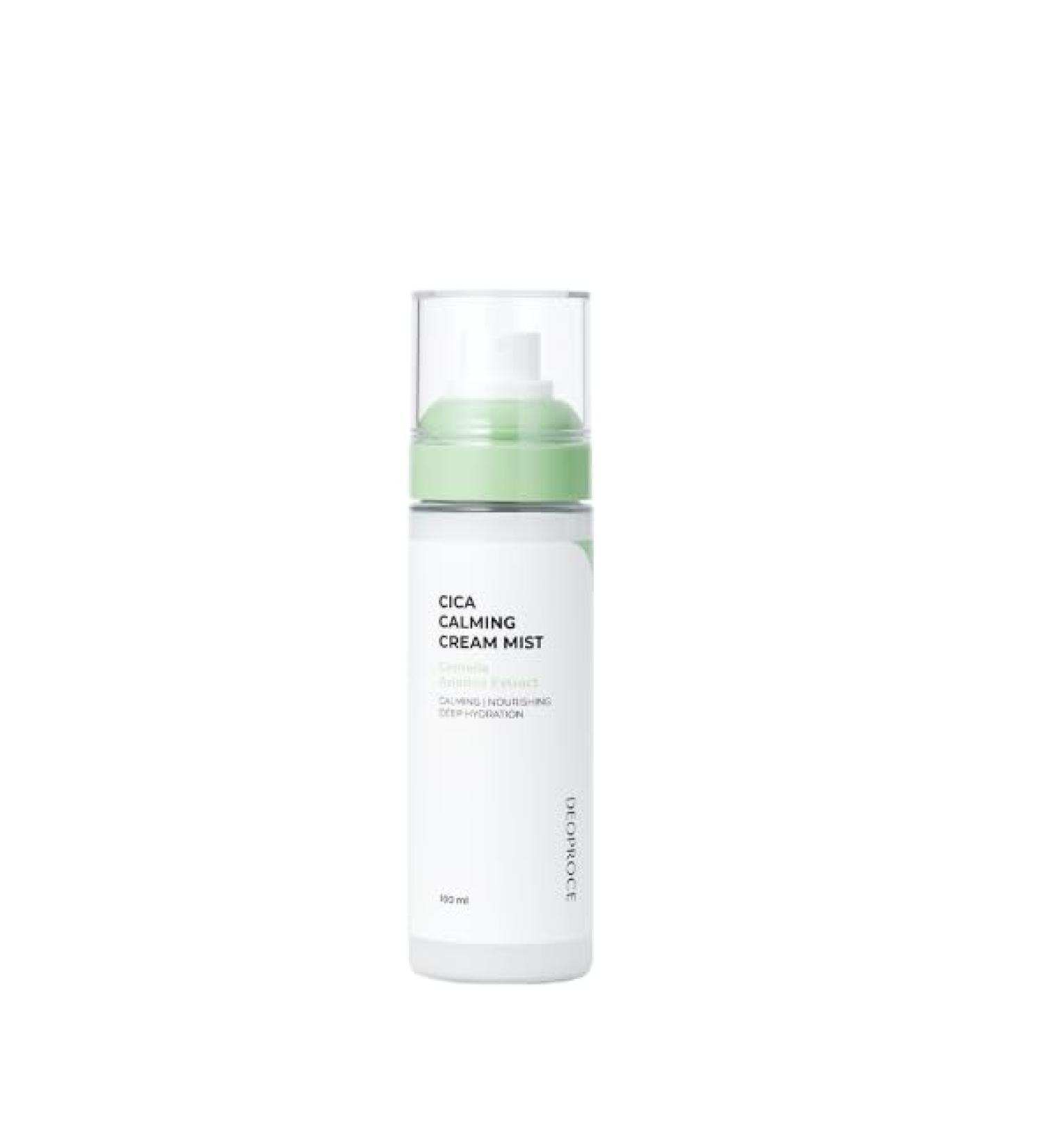 Deoproce Cica Calming Cream Mist 100ml Hydrating soothing mist for sensitive skin. Calms irritation redness & dryness with Centella Asiatica (Cica) & Niacinamide. Lightweight & fast-absorbing. - Buy Online on GoSupps.com