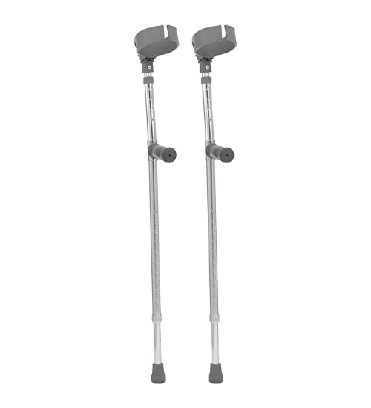 Adjustable Crutches for Adults Forearm Crutches Comfortable on Wrist Ergonomic Crutches for Adults with Non Slip Tips (Sliver) Lucky Star - Buy Online on GoSupps.com