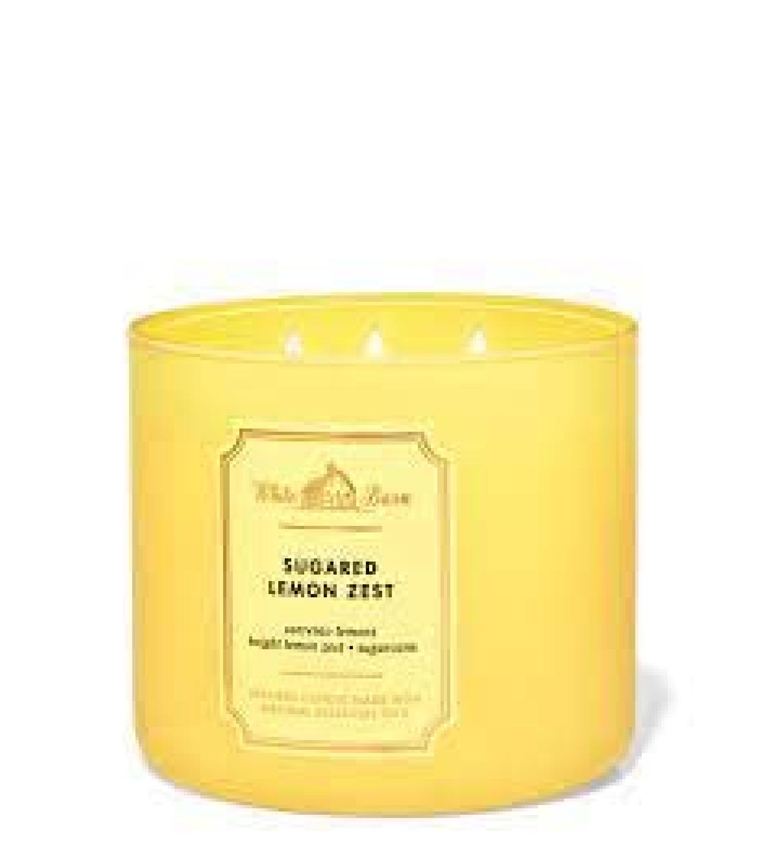 Sugared Lemon Zest 3 Wick Candle 14.5 oz / 411 g