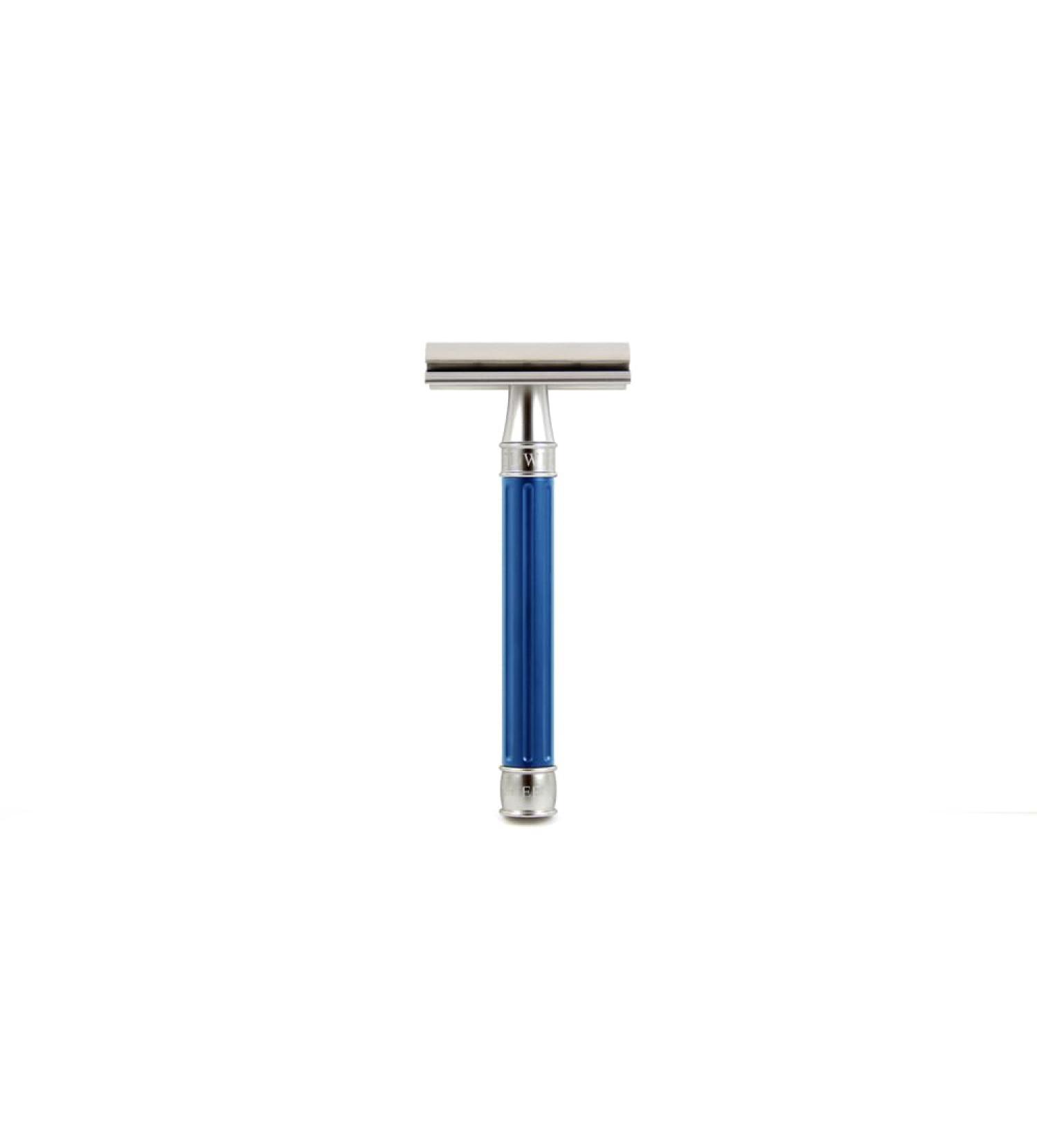 Buy Edwin Jagger DESSGA3BL 3ONE6 Stainless Steel Anodized Blue DE Razor - Premium Quality for a Smooth Shave | International Shipping Available - Buy Online on GoSupps.com