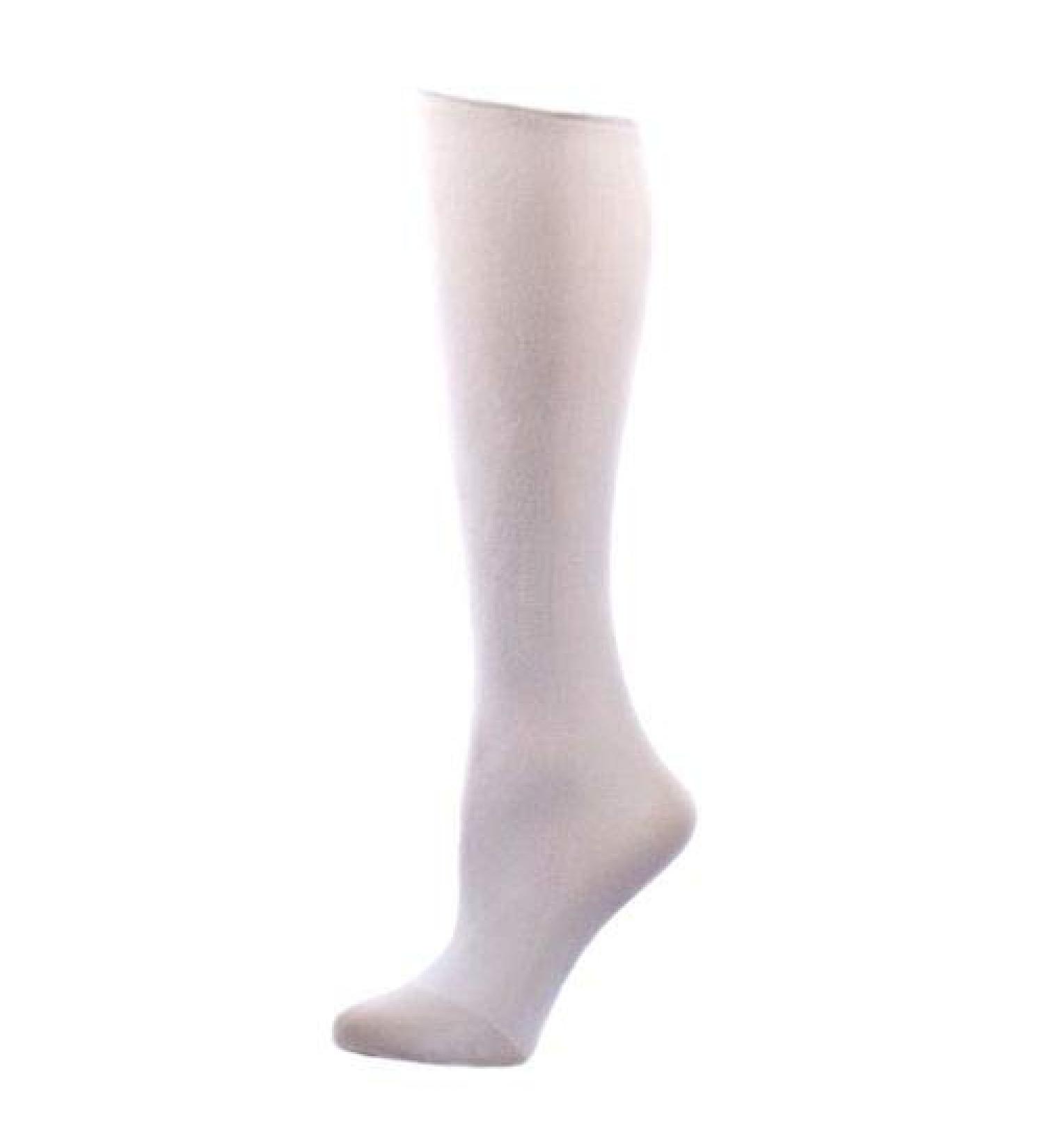 Red Moby Celeste-Stein-CMPSQ-WHT-Solid Womens 8-15 mmHg Compression Sock - Queen - White Solid
