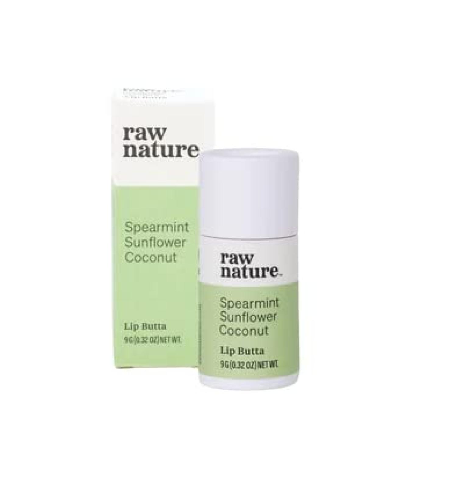 Raw Nature - Natural Spearmint Sunflower Coconut Lip Butta 9g - Made in New Zealand