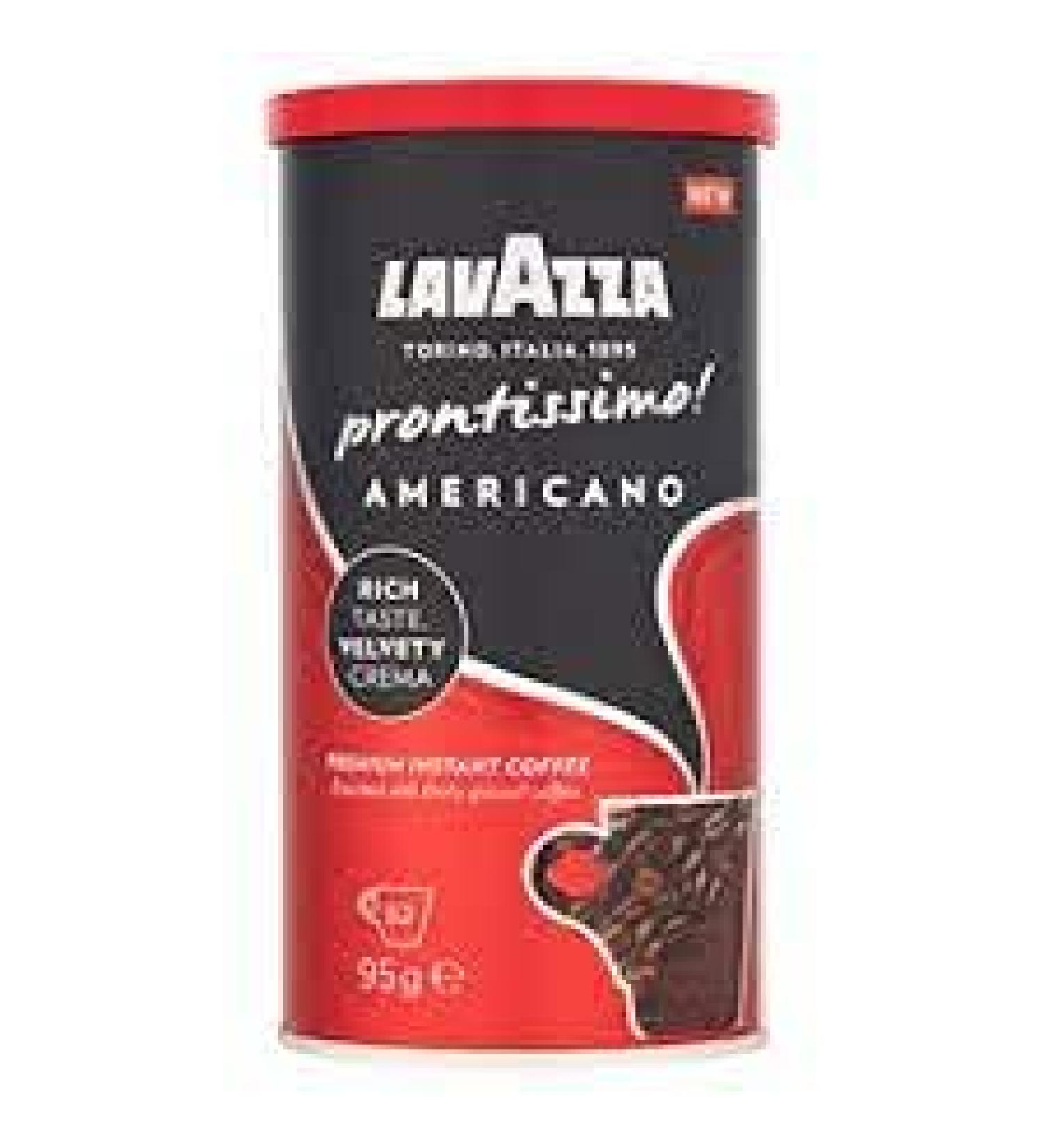 Lavazza Prontissimo Americano Instant Coffee 95g - Original Blend (Pack of 1) - Buy Online on GoSupps.com