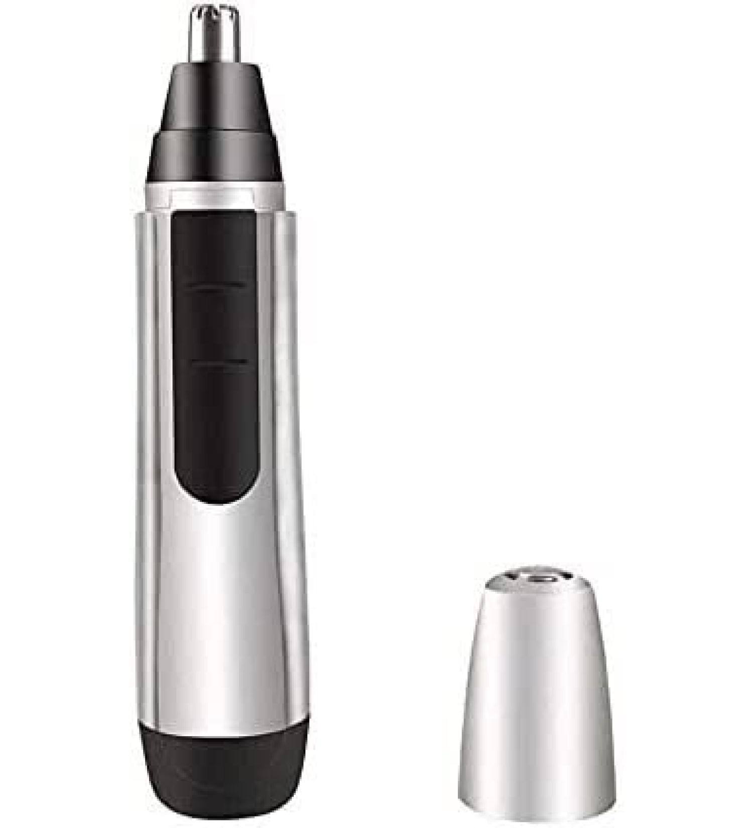 Portable Nose Ear Trimmer - Painless Hair Remover Shaver for Face Electric Razor for Men & Women - Battery-Operated (Silver) | International Shipping - Buy Online on GoSupps.com
