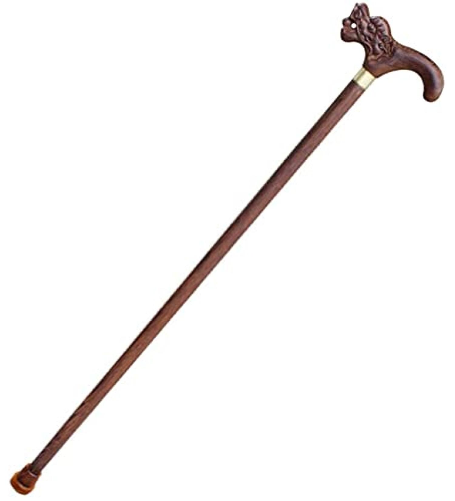 Solid Wooden Walking Cane Wood Canes Wooden Cane Faucet Handle Wenge Walking Stick Old Man Crutches Solid Wood Walking Stick Walking Aid Brown for Elderly Seniors - Buy Online on GoSupps.com