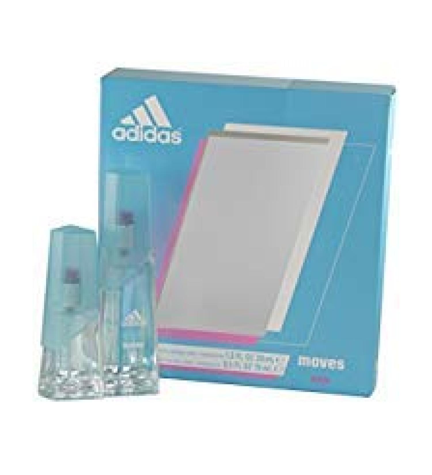 Adidas Moves for Women Gift Set (Eau De Toliette Spray 1.0 ounce Plus Eau De Toilette Spray 0.5 ounce)