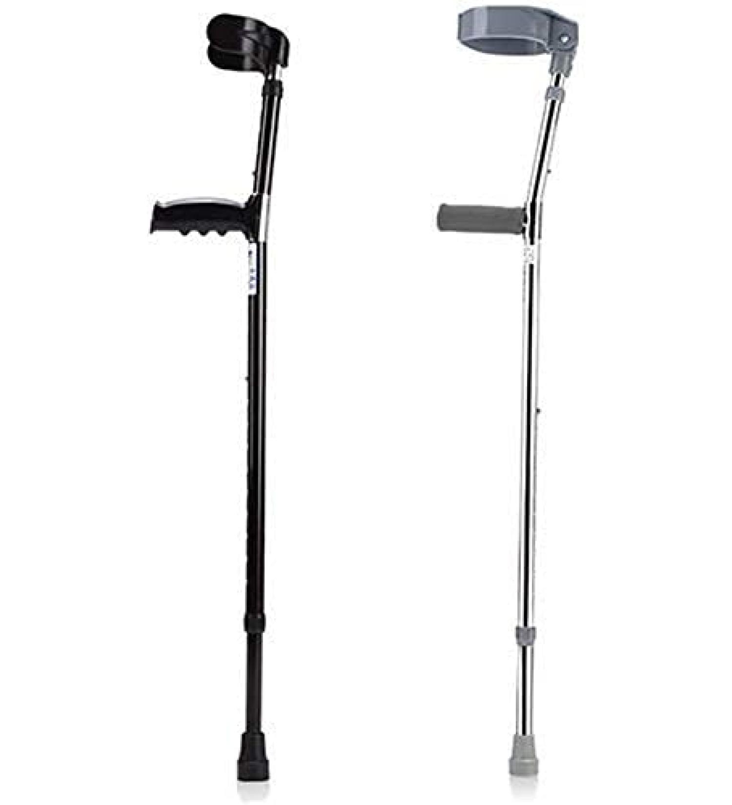 Walking Stick Crutch Adults Crutches Crutches Adjustable with Padded Handles Covers Cane English Adjustable Aluminum Stand Light Weight Gray (Grey) Lucky Star - Buy Online on GoSupps.com