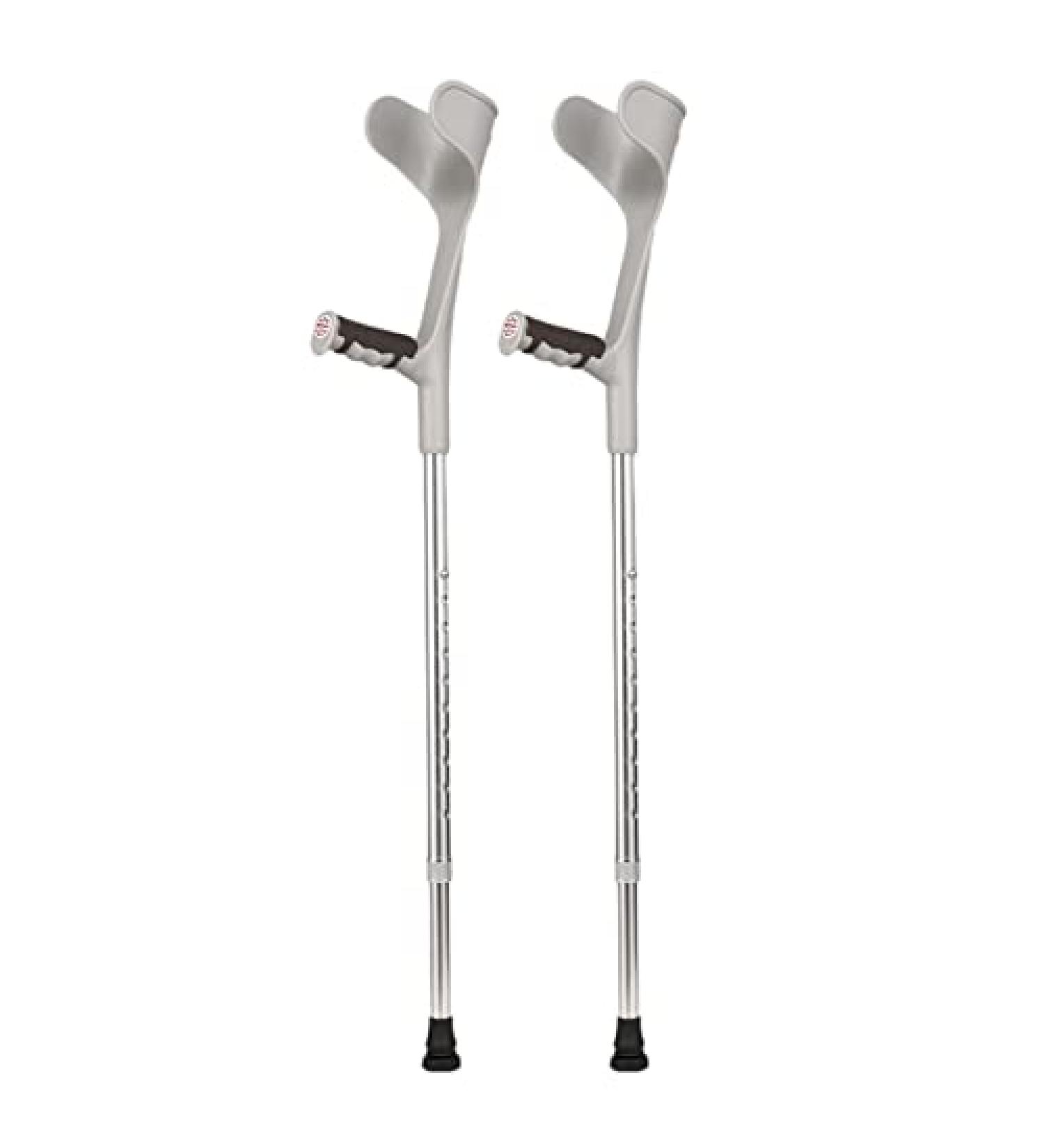 Forearm Crutches Adult Extendable Open Cuff Crutches Ergonomic Adjustable Walking Aids for Seniors Disabled Elderly with Heights 4'7" - 6'1" (Color : Silver) powerfully - Buy Online on GoSupps.com