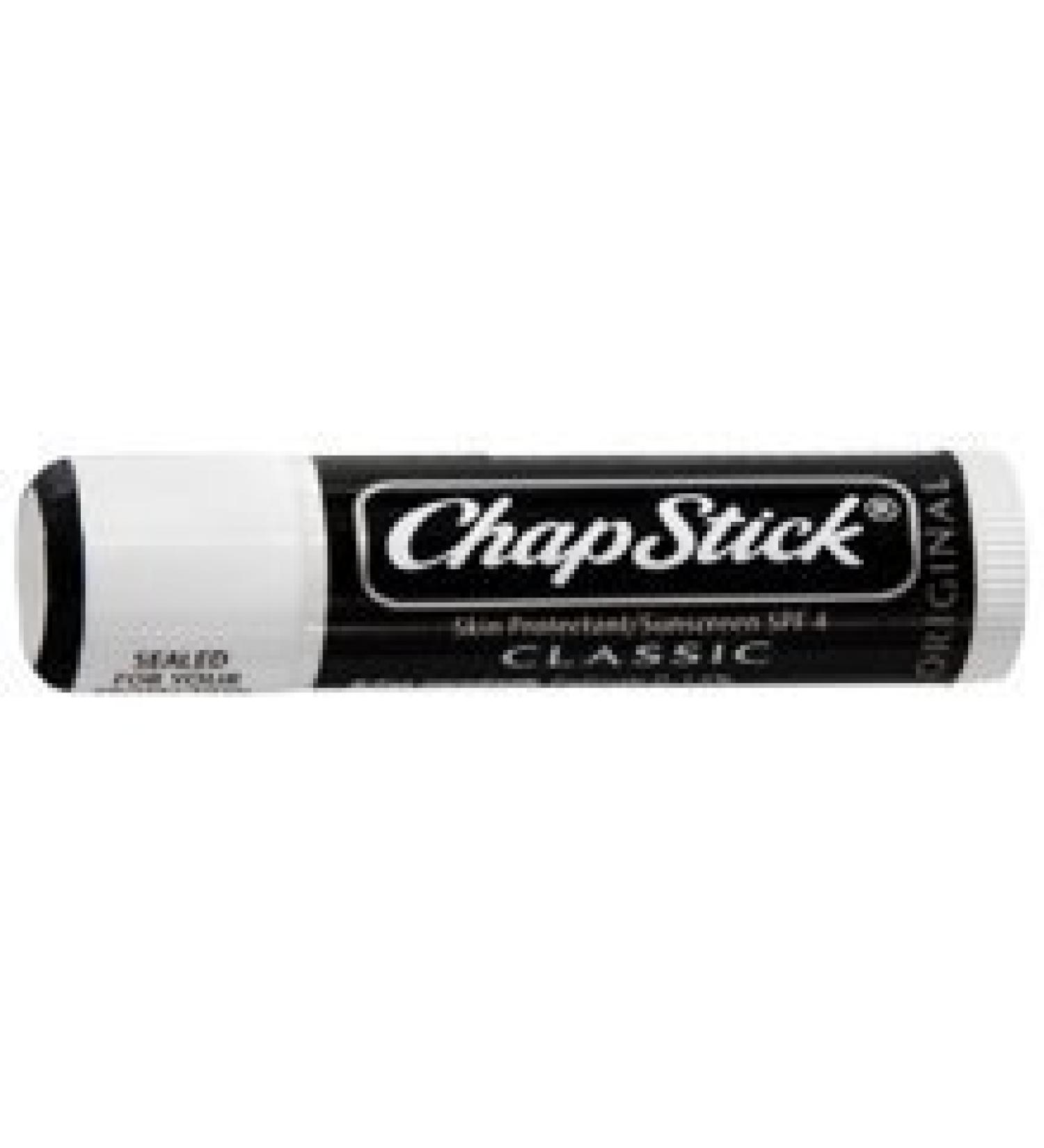 ChapStick Classic SkinProtectant/Sunscreen SPF 4 Original 0.15 oz. (Quantity of 12)