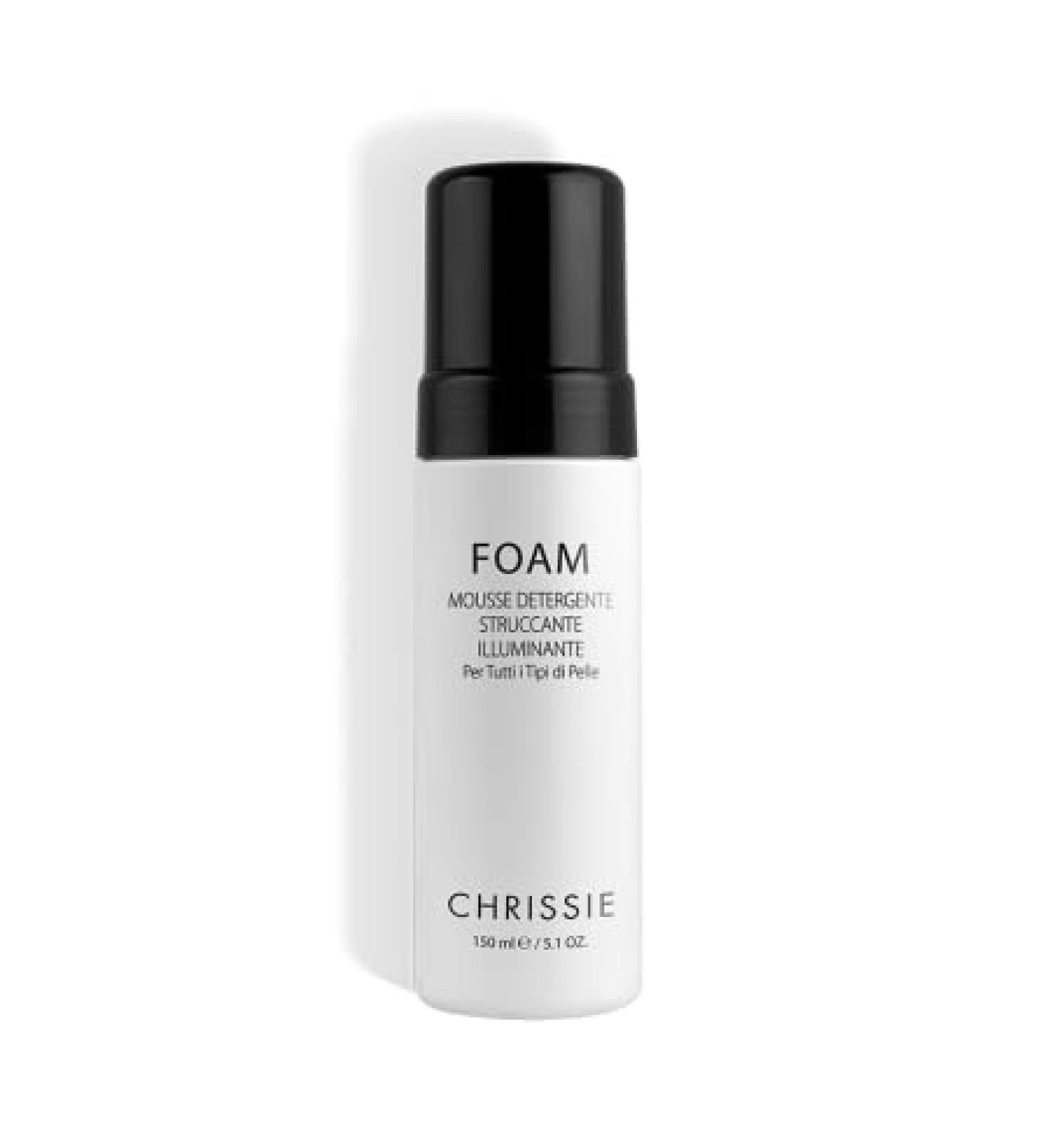 Chrissie Cosmetics Mousse Nettoyante Visage D maquillante Illuminante 150ml - Cliniquement Test Sans Parabens Test Nickel et Sans Cruaut  - Buy Online on GoSupps.com