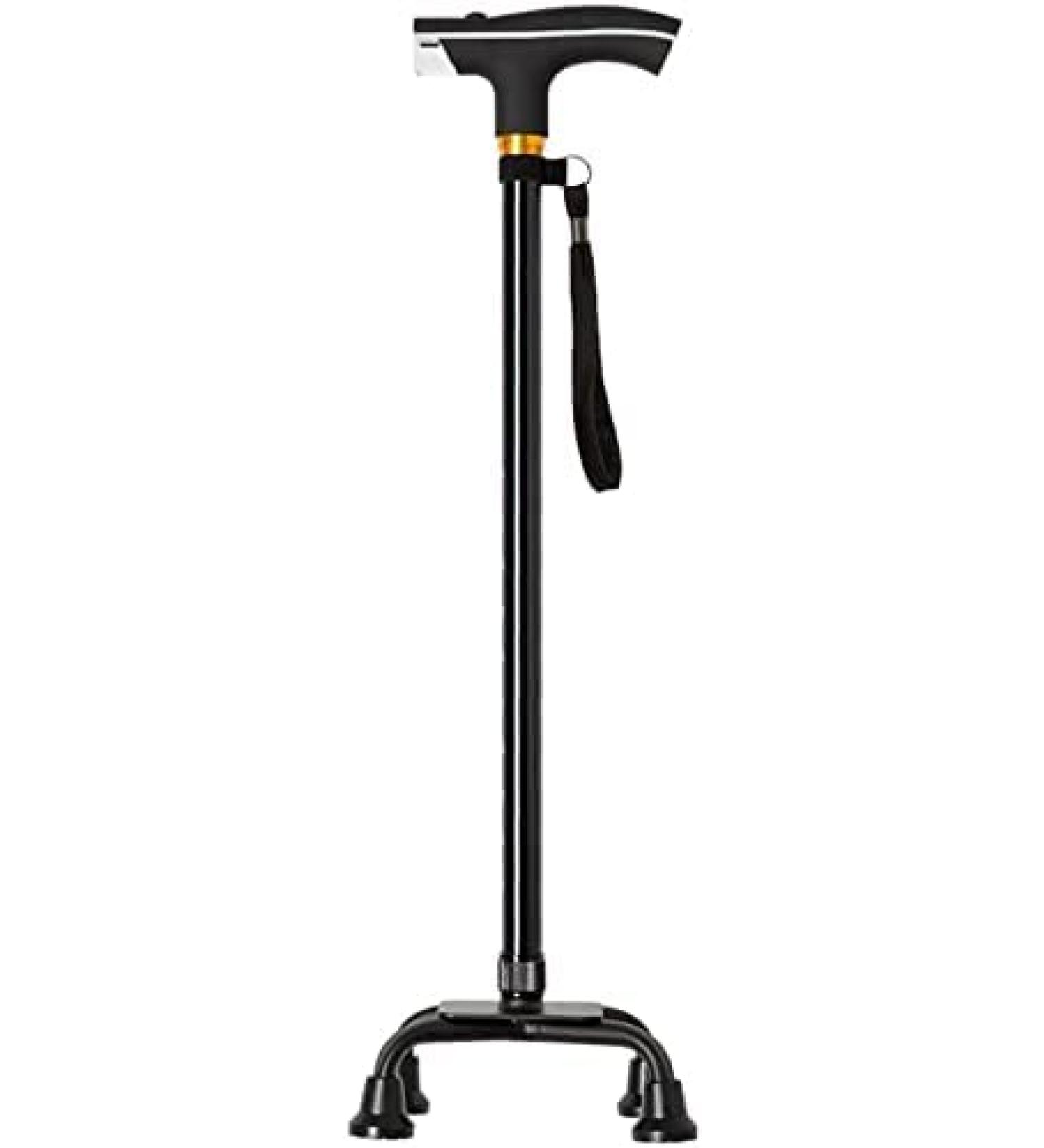 SilteD Canes Elderly Cane Crutches LED Lighting Height Adjustable Four-Feet Robust and Durable Walking Assistance Walking Stick - Buy Online on GoSupps.com