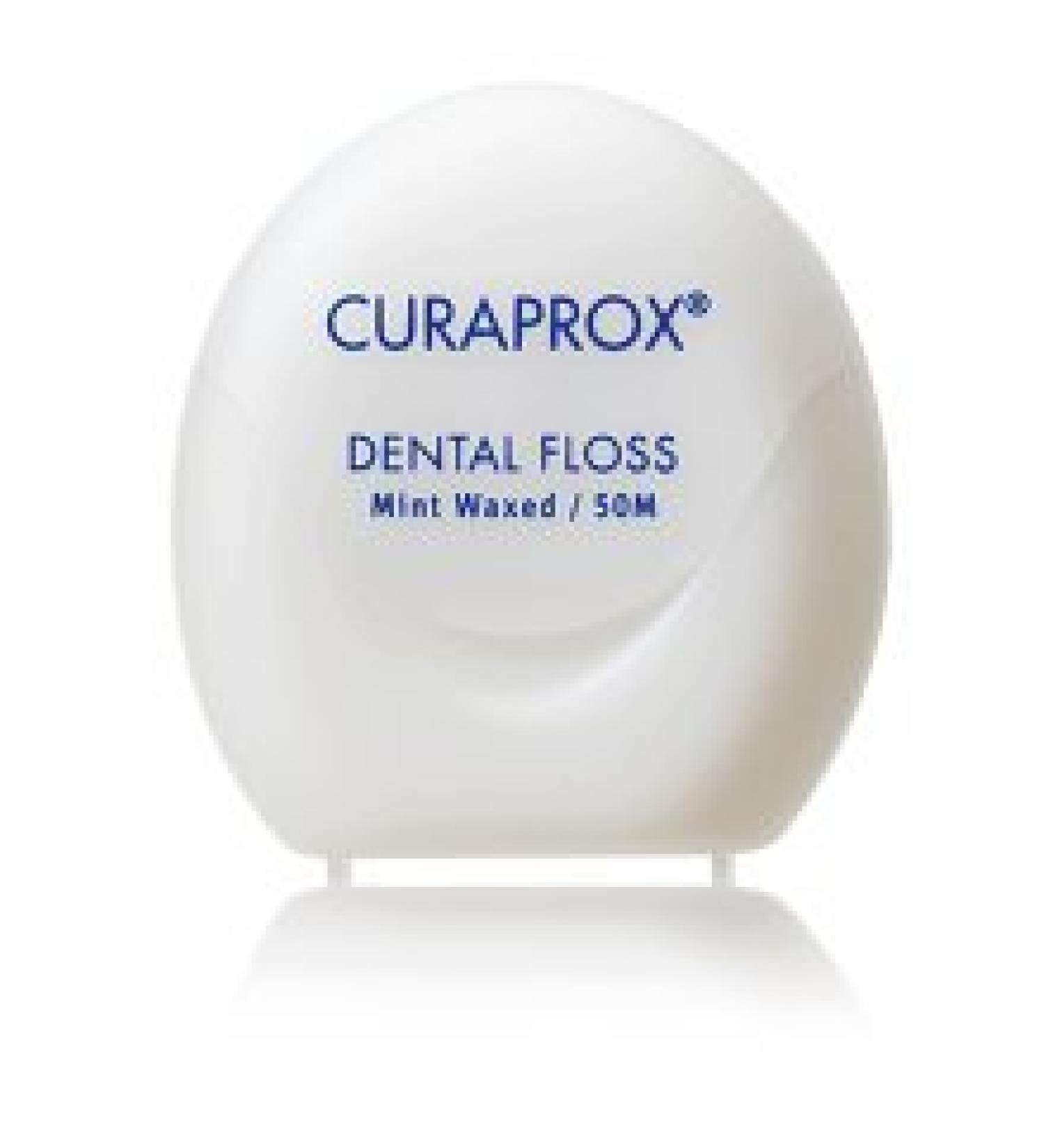 CURAPROX DF 834 dental floss waxed mint dispenser 50 meters