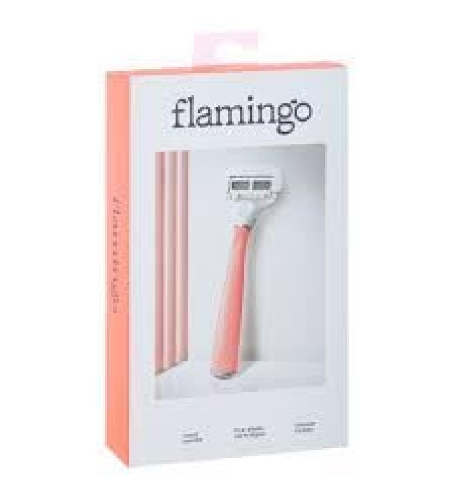 Flamingo 5-Blade German Razors for Women | 1 Razor Handle & 1 Refill | Pomelo & Silver - Shop Now - Buy Online on GoSupps.com