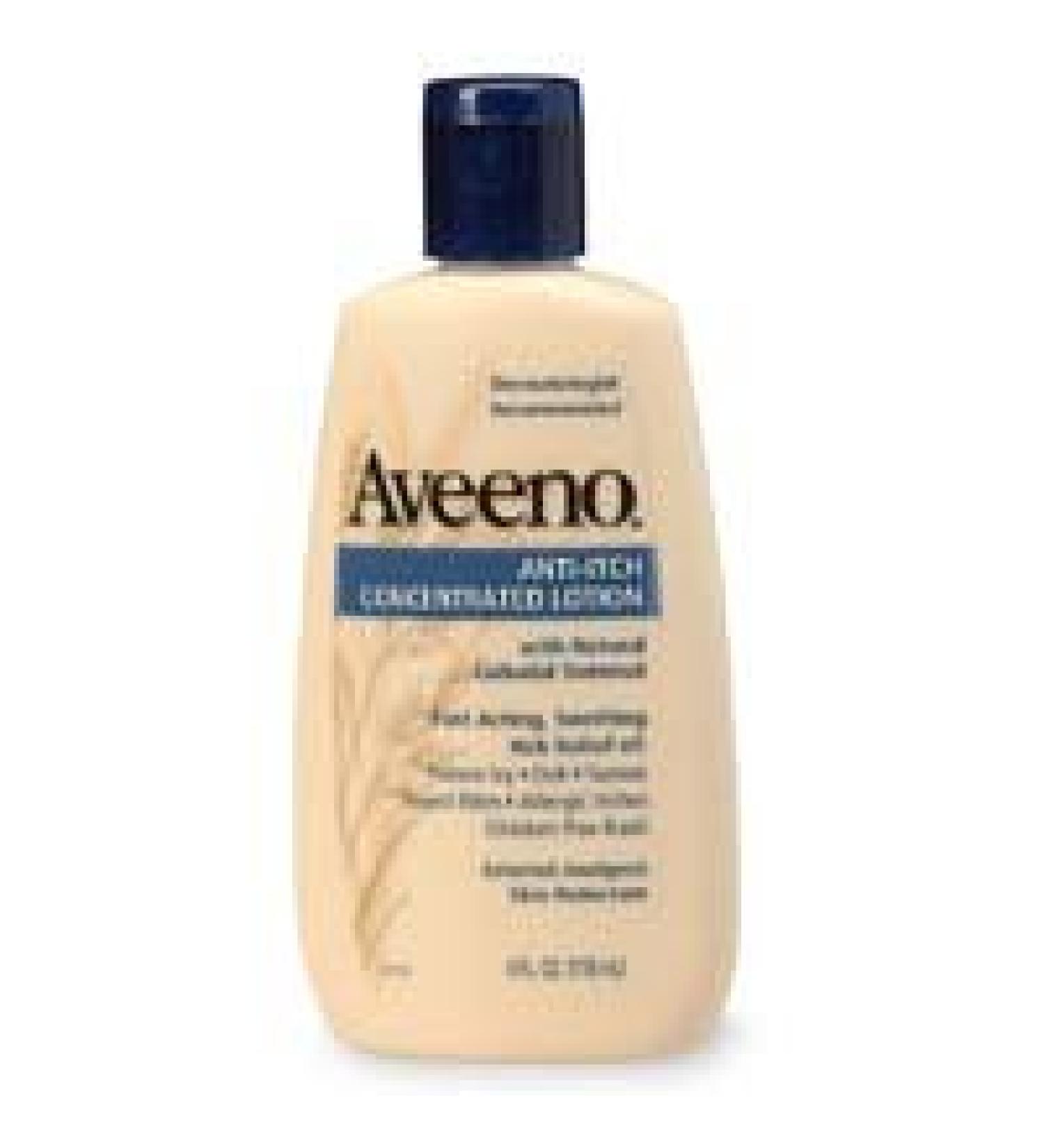 Aveeno Anti-Itch Concentrated Lotion, 4-Ounce Bottles (Pack of 3) 4 Ounce (Pack of 3)