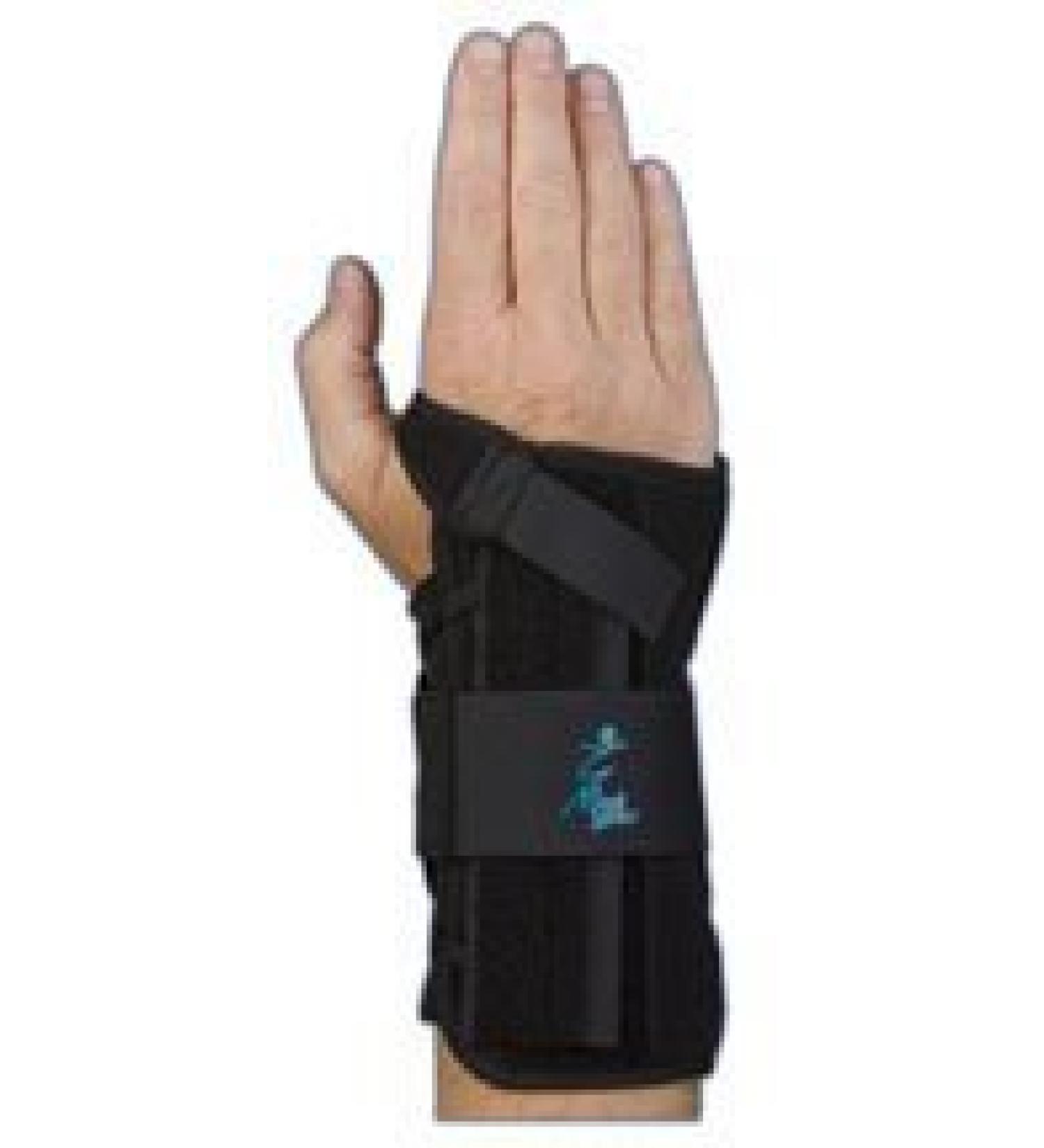 Med Spec Wrist Lacer Support 8" Black Universal Left
