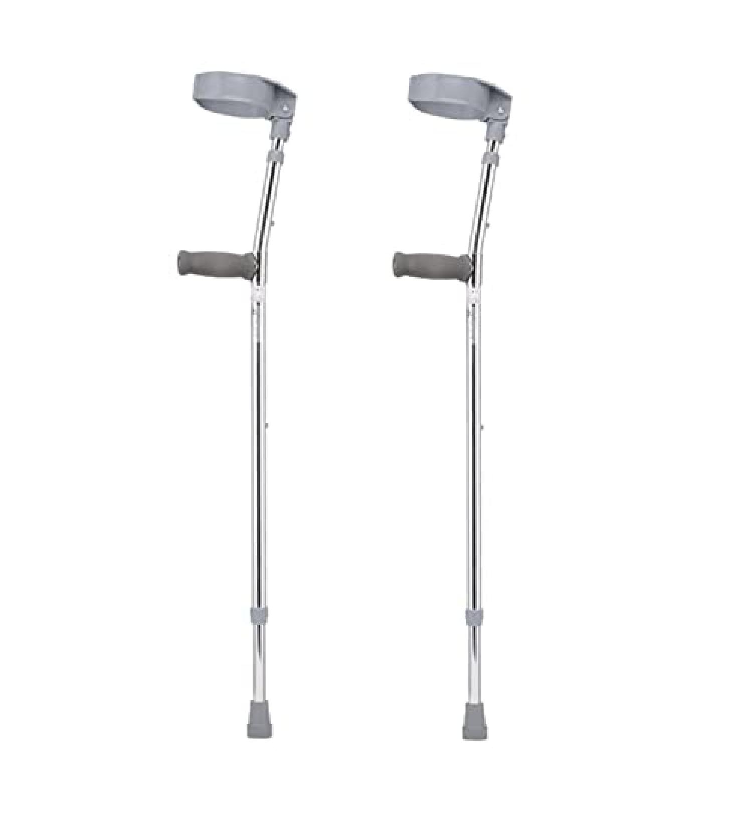 Heavy Duty Forearm Crutches Supports Up to 130kg Closed Cuff Crutches 1 Pair of Lightweight Aluminium Crutches for Adults 10 Stops Adjustable with Sof Lucky Star - Buy Online on GoSupps.com