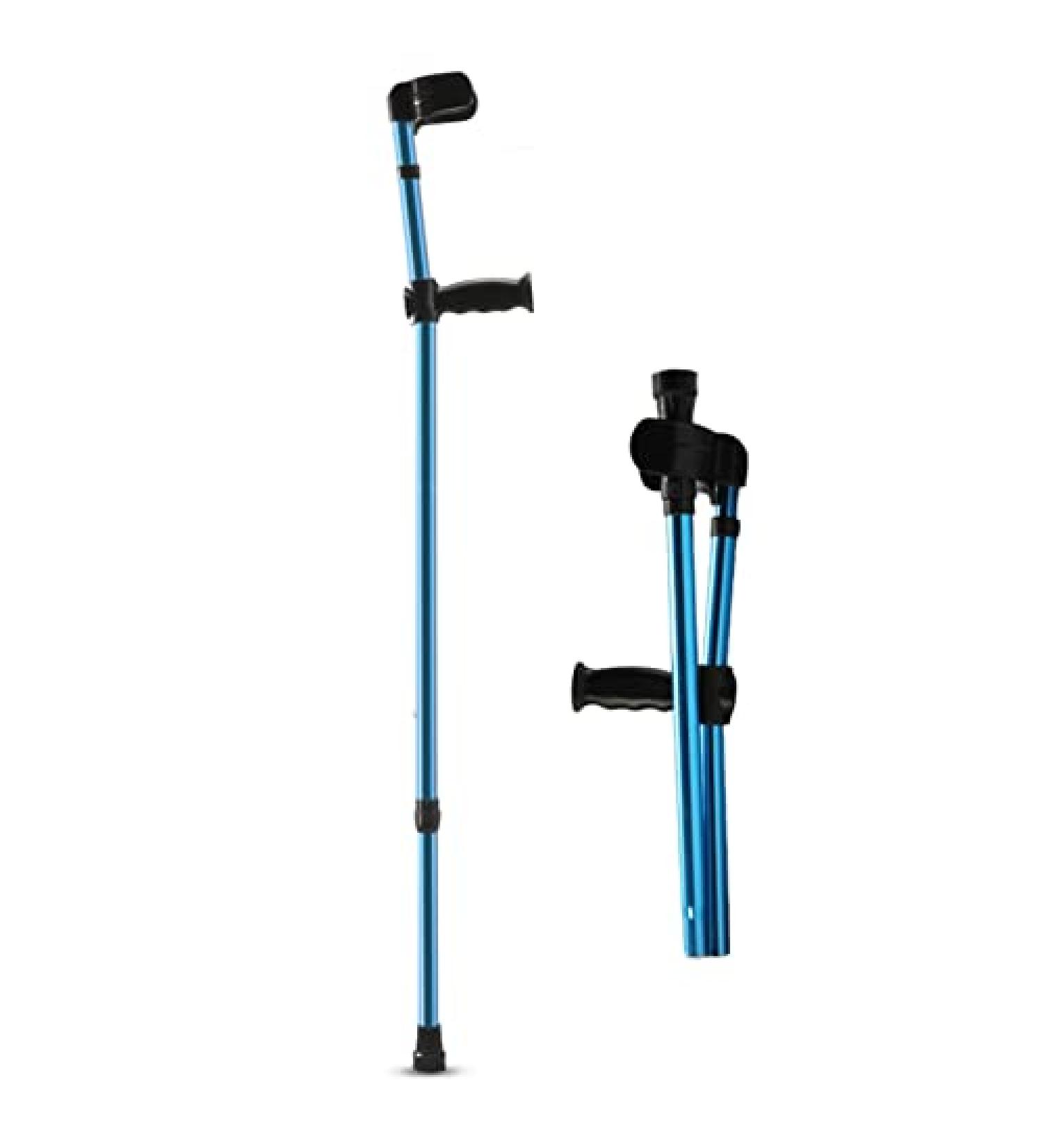 Adjustable Walking Forearm Crutches Stick for Adult Patients Lightweight Aluminum Non-Slip Medical Crutches Portable Travel Crutches Lucky Star Selfless dedication - Buy Online on GoSupps.com