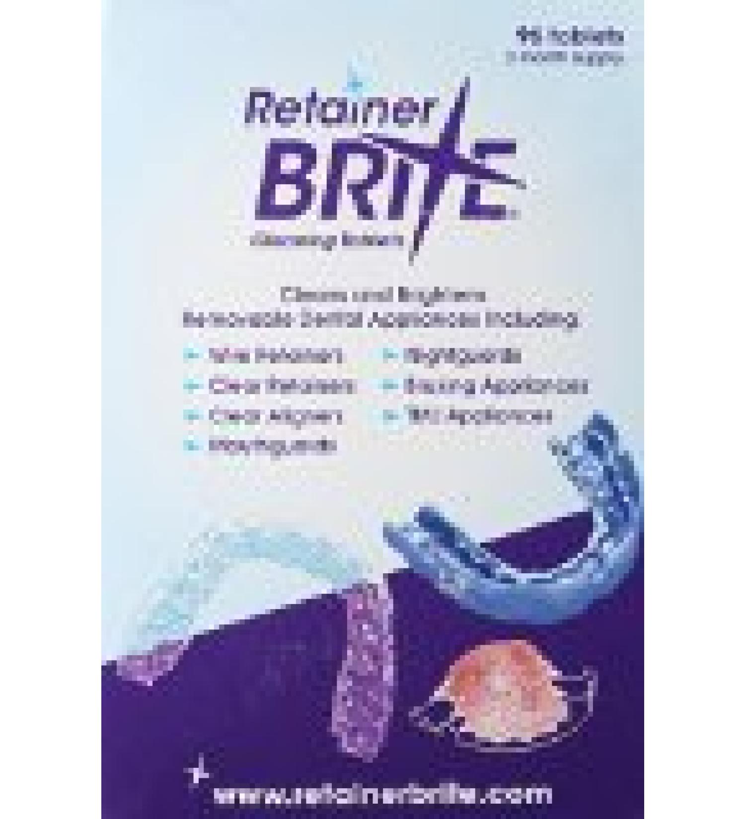 2x Retainer Brite Cleaning Tablets - 96 Tablet Pack - 3 Months Supply