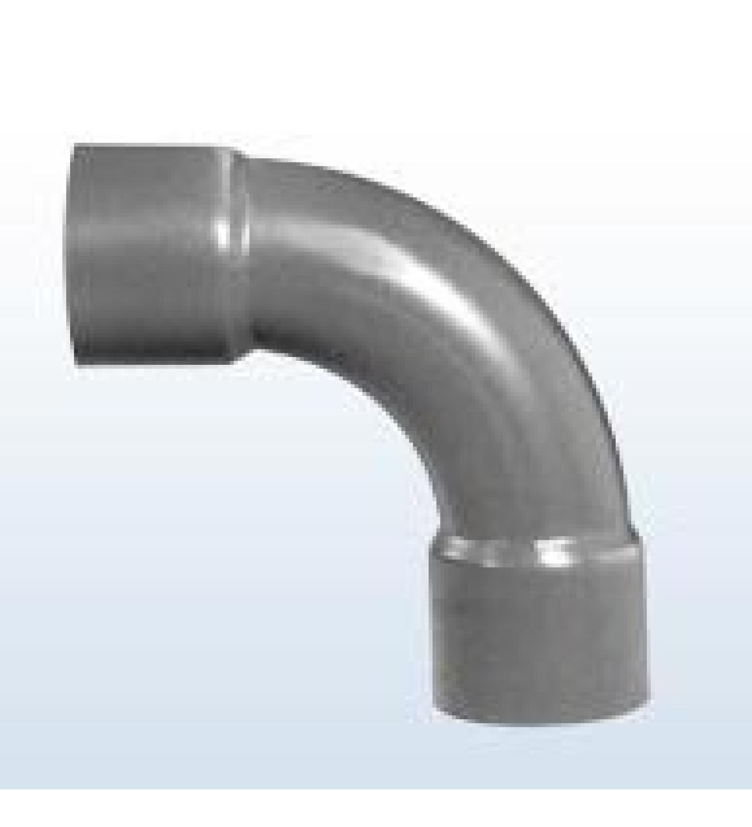 2 pieces adhesive sleeve with bend PVC 90 63mm 63 mm