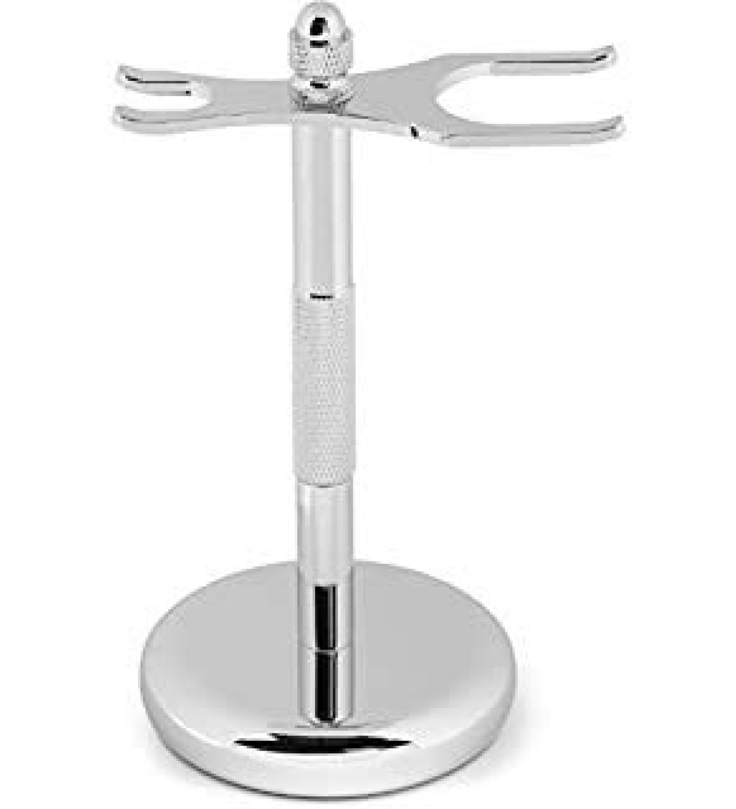 G.B.S Classic Deluxe Stainless Steel Brush and Razor Stand - Securely Store Your Shaving Tools Non-Slip & Well-Balanced Design for Prolonged Use - Ideal for Every Grooming Routine - Buy Online on GoSupps.com