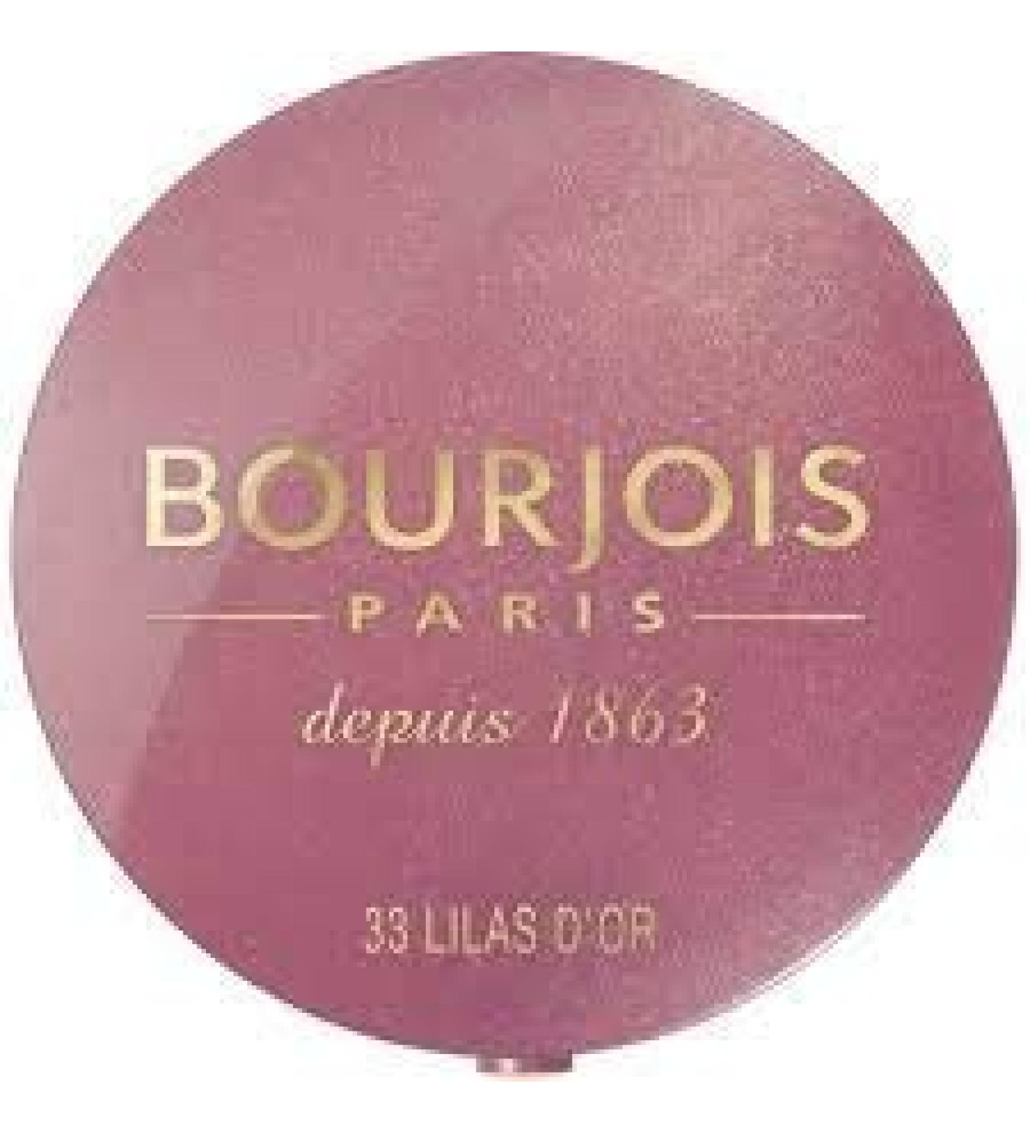 BOURJOIS Little Round Pot Blusher 33 Lilas D'Or One Stroke of The Brush Reveals The Irresistible Aroma of The Rose Scented Powder.