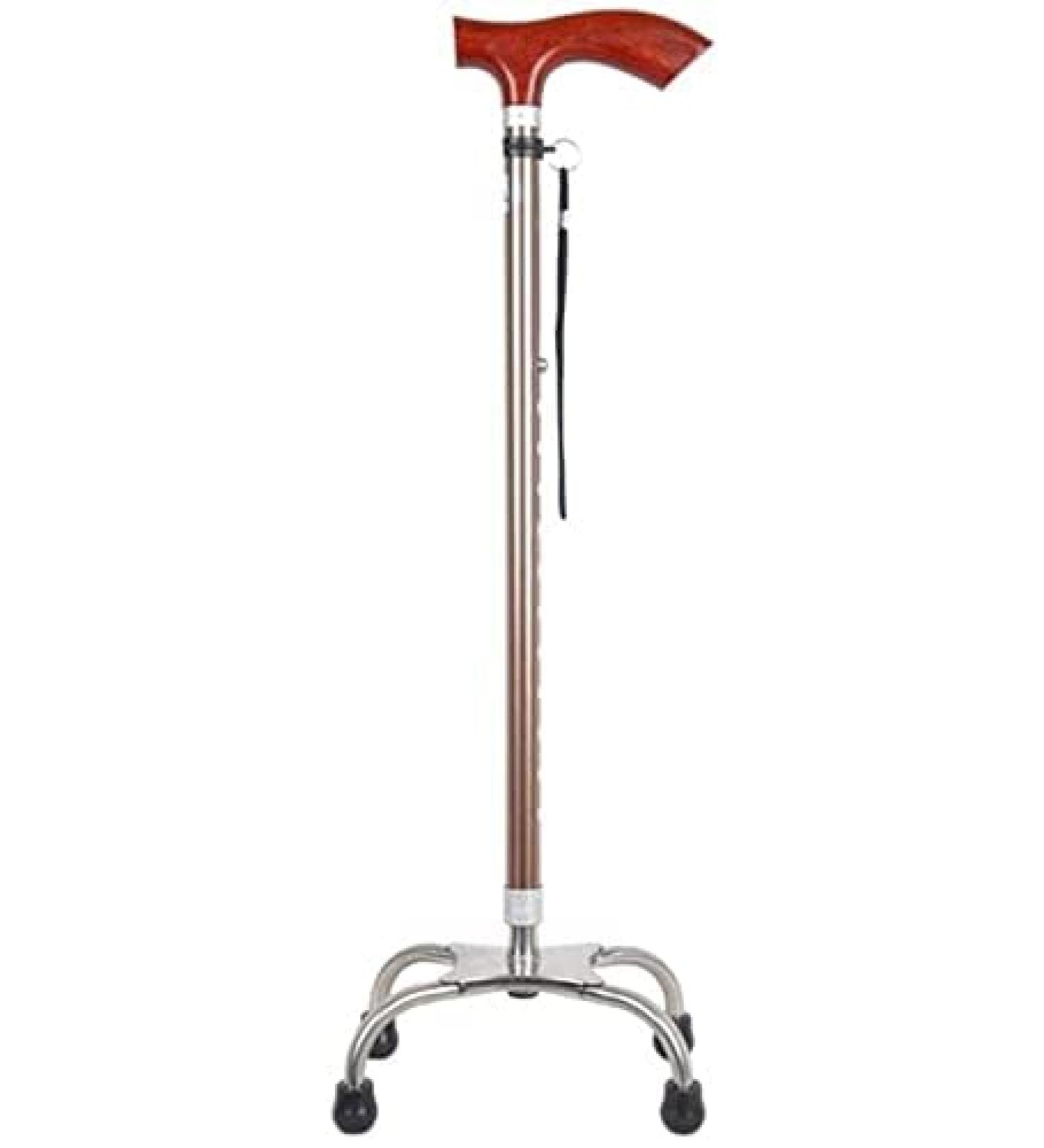 Canes 4 Feets Lightweight Cane Walking Stick Telescopic Stable Lightweight Height Adjustable Brown Wooden for Elderly Old Men Women Disabled Injured Star of Light