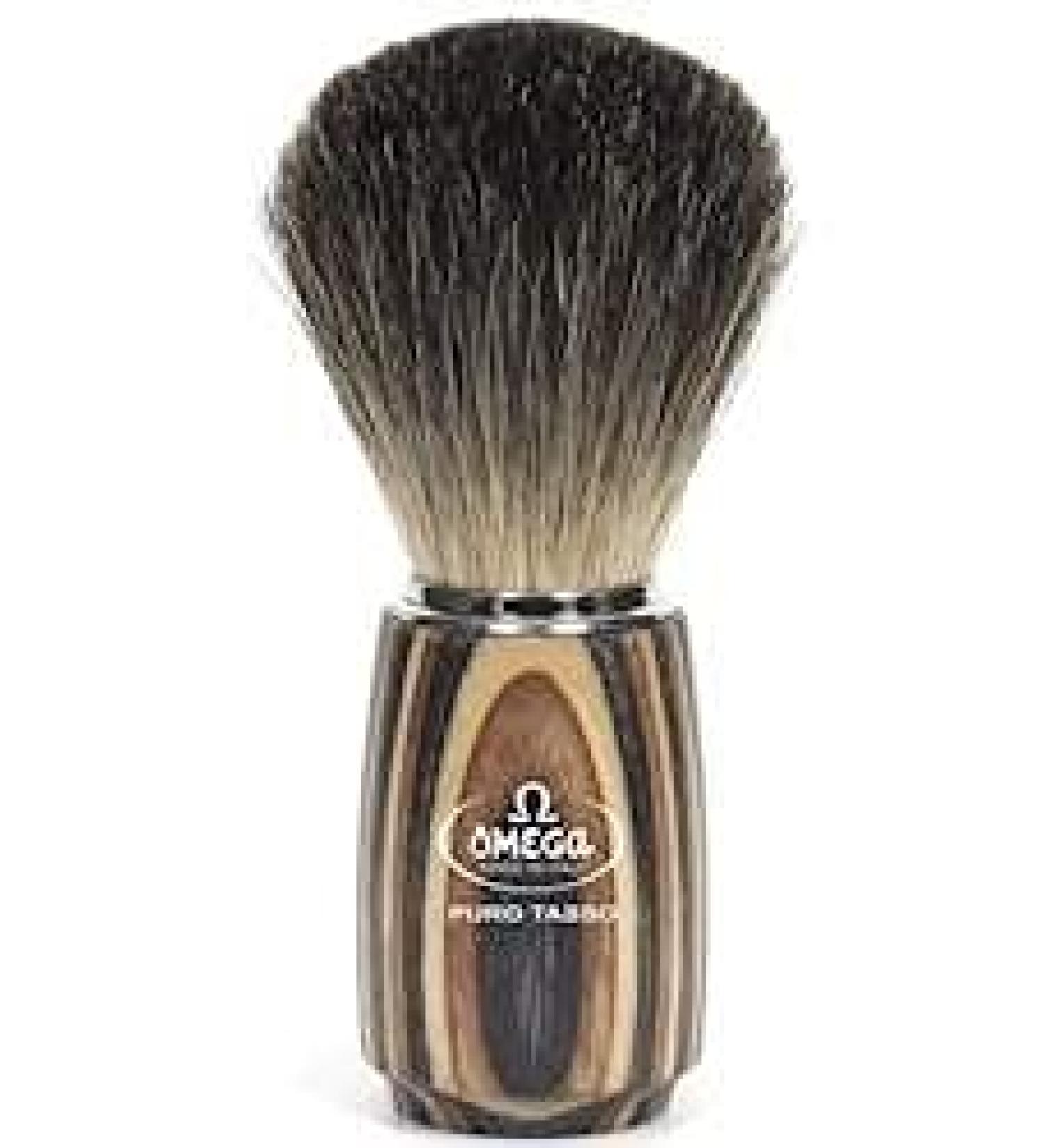 Omega Black Badger Shaving Brush 6752 White Est ndar 200