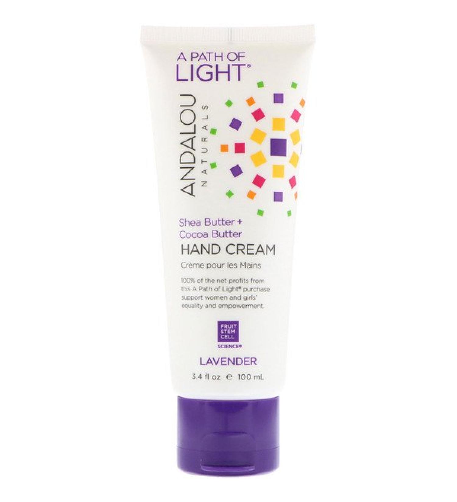 Andalou Naturals A Path of Light Shea Butter + Cocoa Butter Hand Cream Lavender 3.4 fl oz (100 ml)