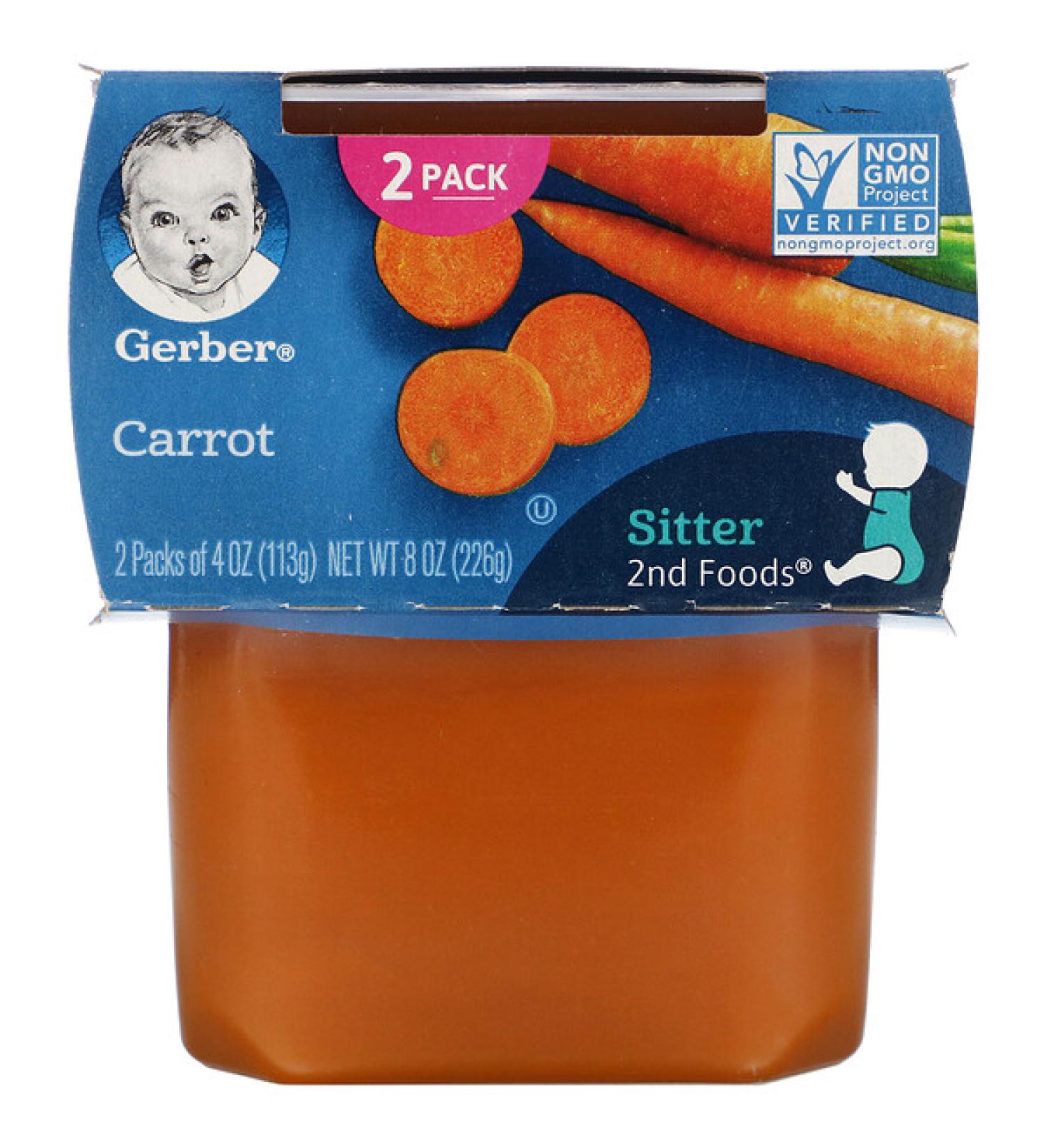 Gerber Carrot 2 Pack 4 oz (113 g) Each