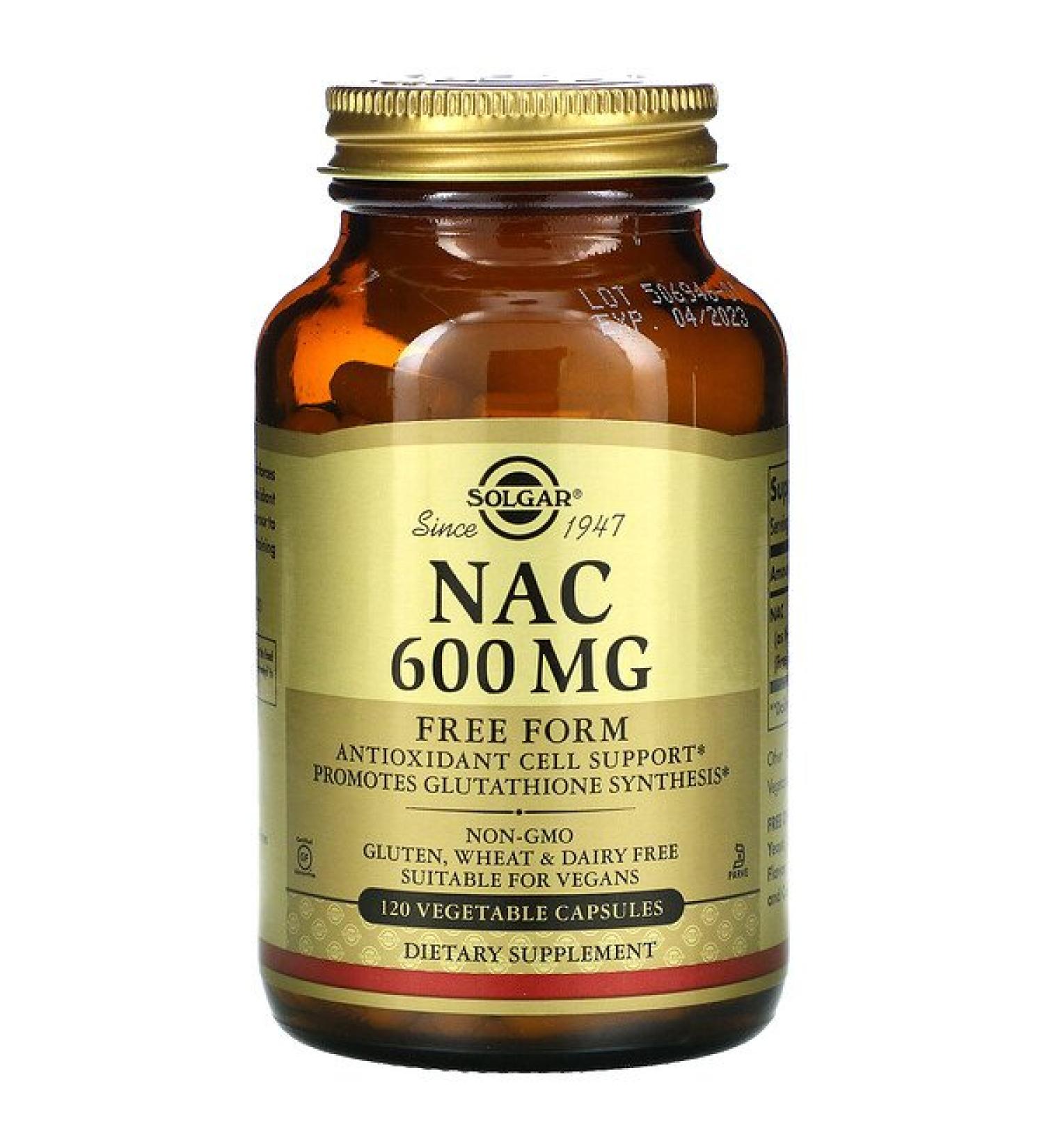 Solgar NAC 600 mg 120 Vegetable Capsules