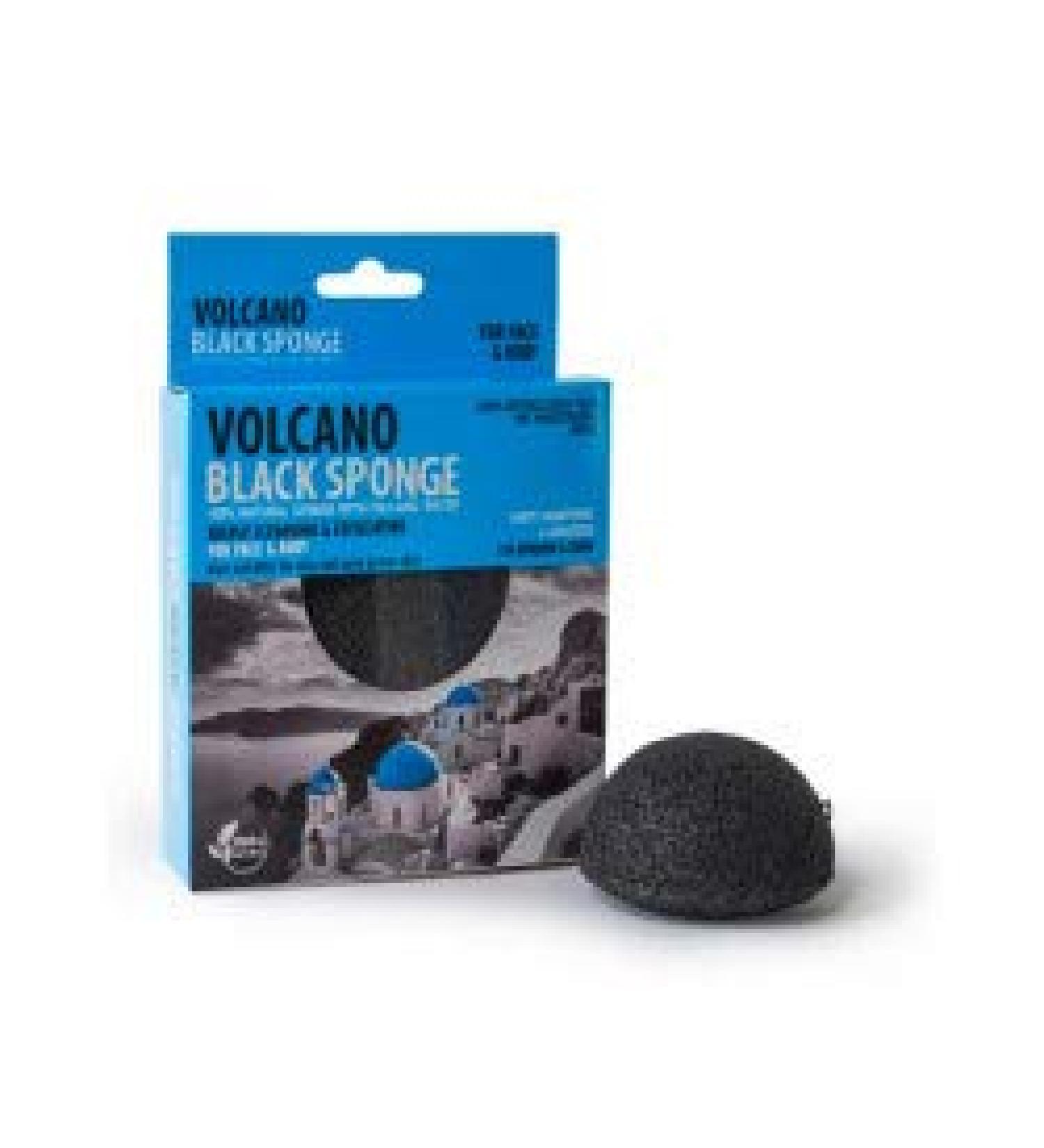 Buy Volcano Konjac Sponge - 7.5 cm Black | Eco-Friendly Facial Cleanser for All Skin Types - Fast International Shipping! - Buy Online on GoSupps.com