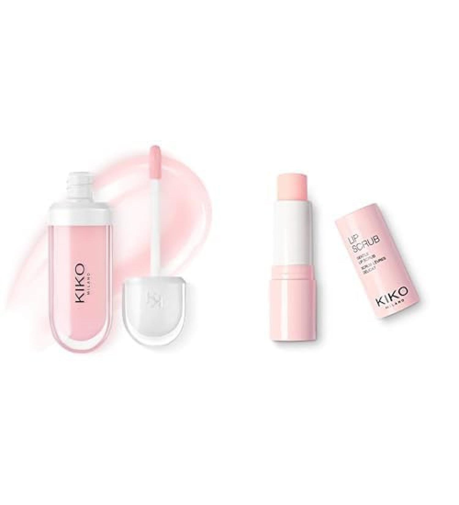 KIKO Milano Lip Volume Lip Cream Tutu Rose + Lip Scrub