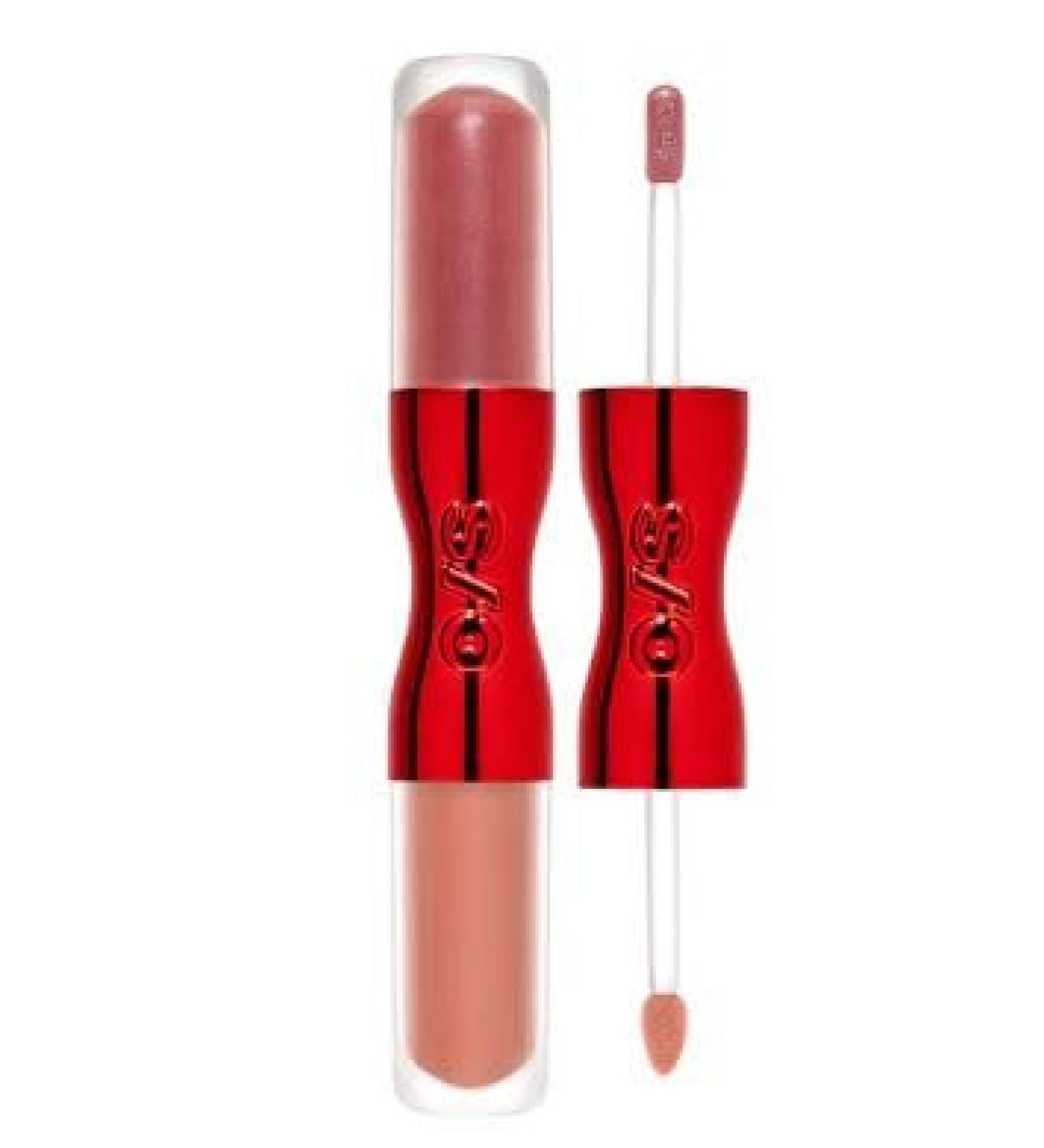 Lip Snatcher Hydrating Liquid Lipstick and Lip Gloss Duo - Be About It (pearlescent pink & matte warm nude)