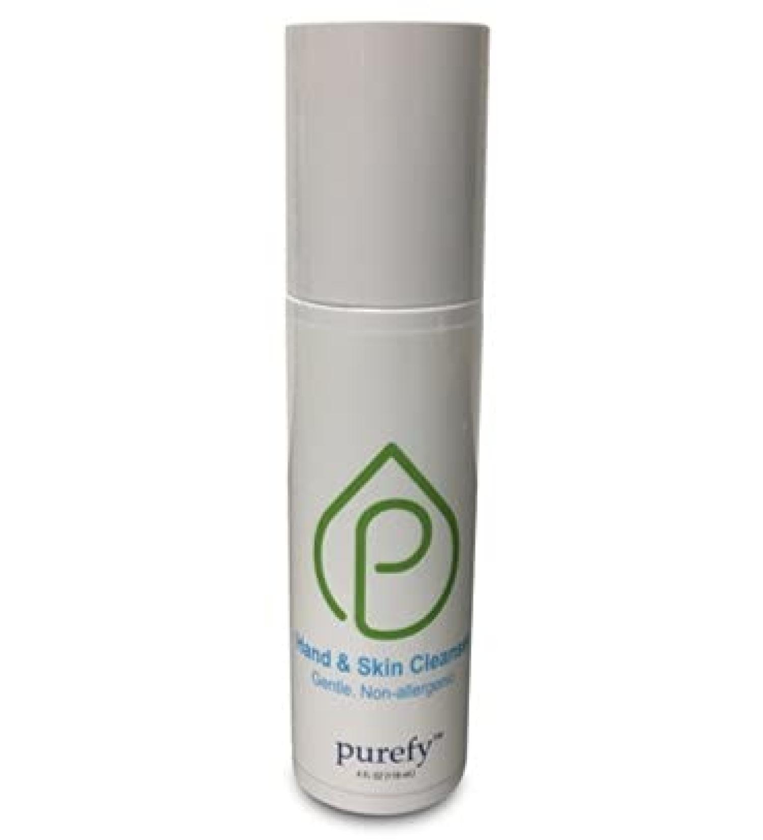 PUREFY Hand and Skin Cleanser (4oz) - Hypoallergenic, Antimicrobial, Alcohol-Free, Baby Safe - Ideal for Sensitive Skin, Defense Against Eczema, Dermatitis, Acne - Buy Online on GoSupps.com
