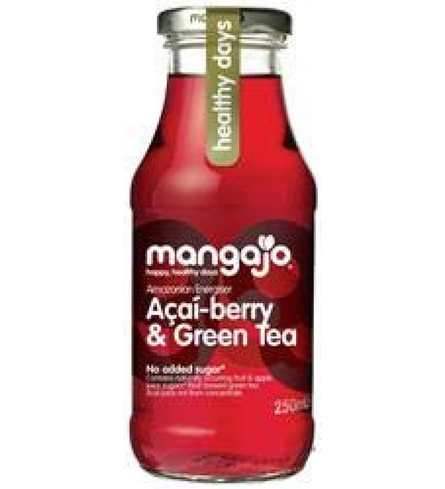 Acai Berry & Green Tea 250ml by Mangajo. Price is for a Pack of 6