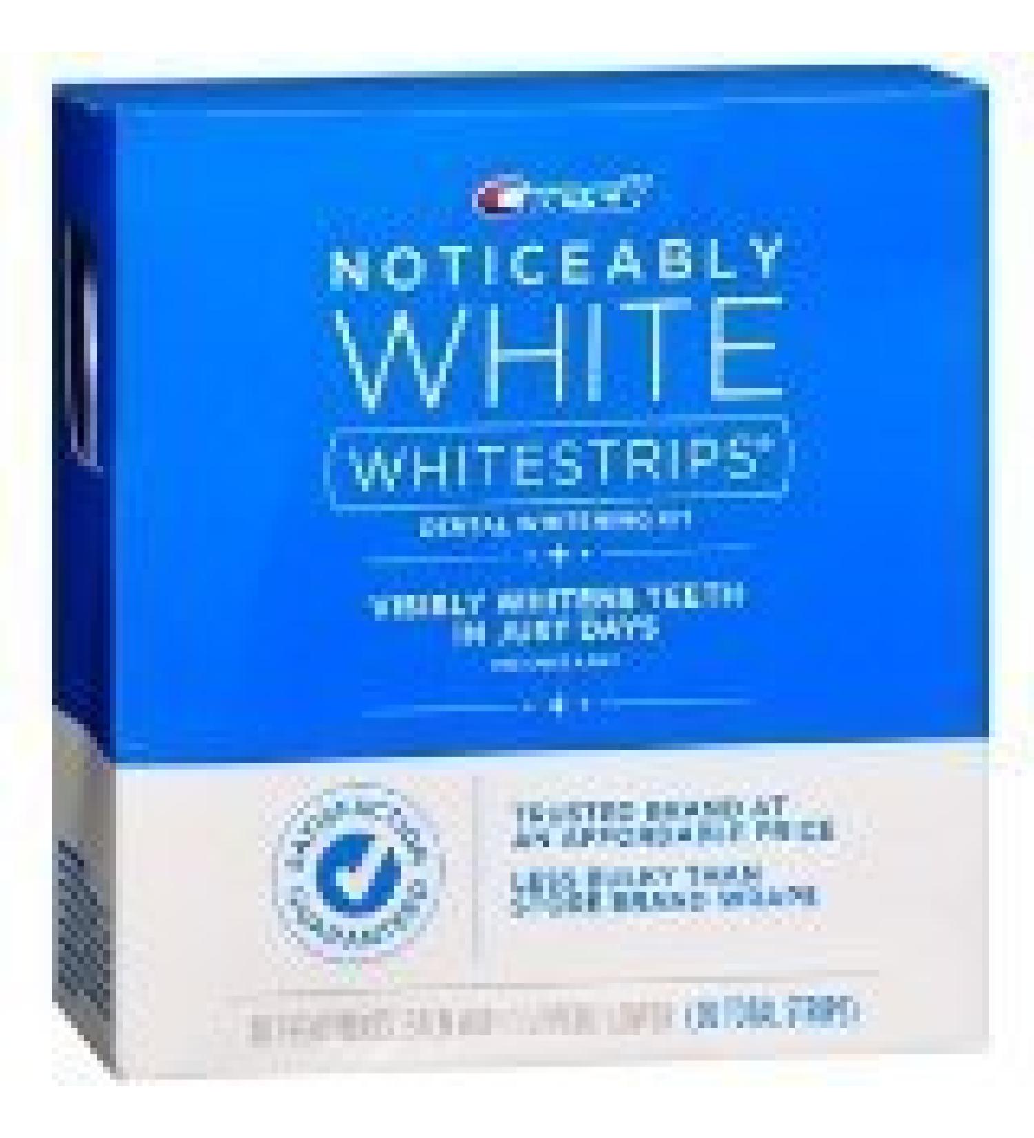 Crest 3D Whitestrips Noticeably White at-Home Teeth Whitening Kit 10 Treatments Visibly Whitens Teeth in just Days