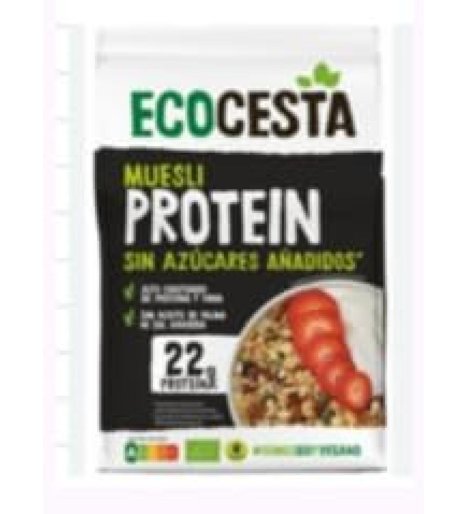 Ecocesta Muesli Prot in sans Sucres Ajout s Riche en Prot ines V g tales Petit-D jeuner Sportif Pack de 2 x 375g
