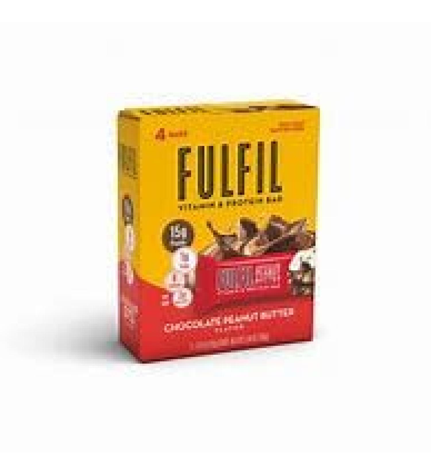 Fulfil Chocolate Peanut Butter Vitamin & Protein Bar - Pack of 4 Bars Chocolate Peanut Butter 4-pack