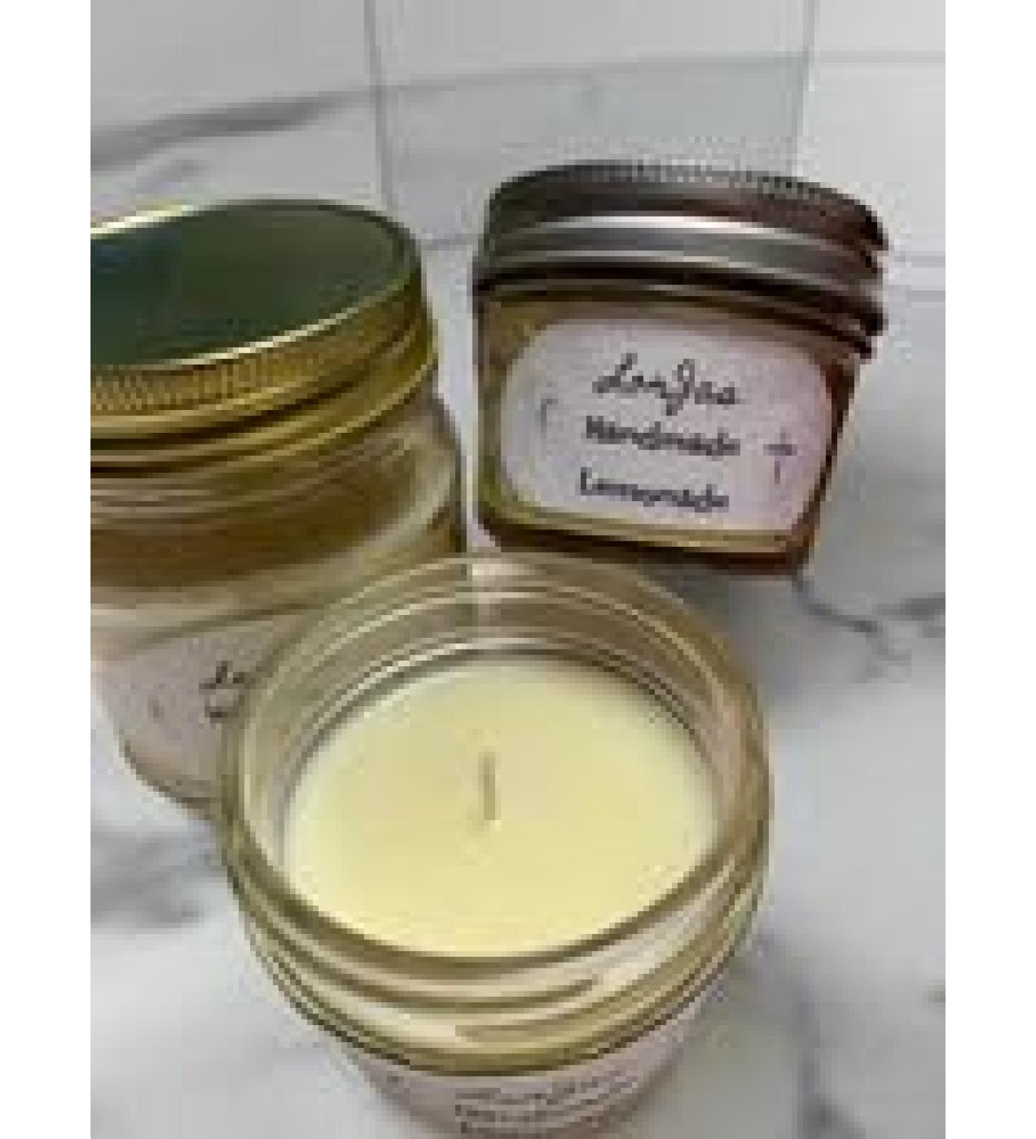 Lemonade Scented All Natural Soy Candle - 4 Ounce - Non-Toxic - Hand Poured in The USA Long Burning 50-60 Hours Highly Scented All Natural Clean Burning 4 ounce 1