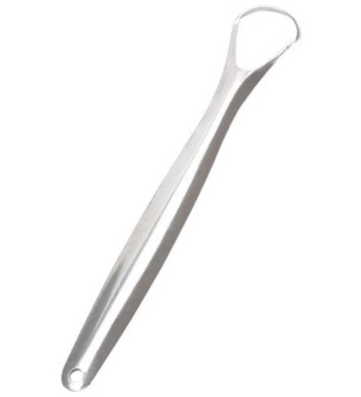 Tongue Scraper(2 Pack) Reduce Bad Breath Easy to Use 304 Stainless Steel Tongue Cleaners Metal Tongue Scrapers for Healthy Oral Care and Adults Help Fight Bad Breath Improve Image(silver)