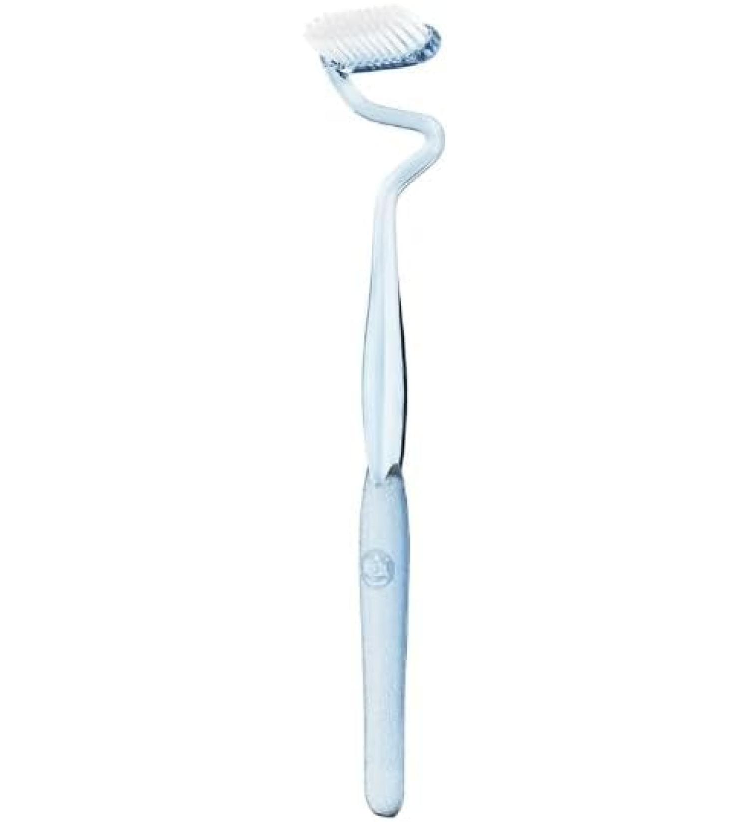 Hikaka S-Shaped Vertical Toothbrush for Adults - Interdental Brush with Soft Tongue Coating for Gum Care & Cleaning (Blue) - International Shipping Available - Buy Online on GoSupps.com