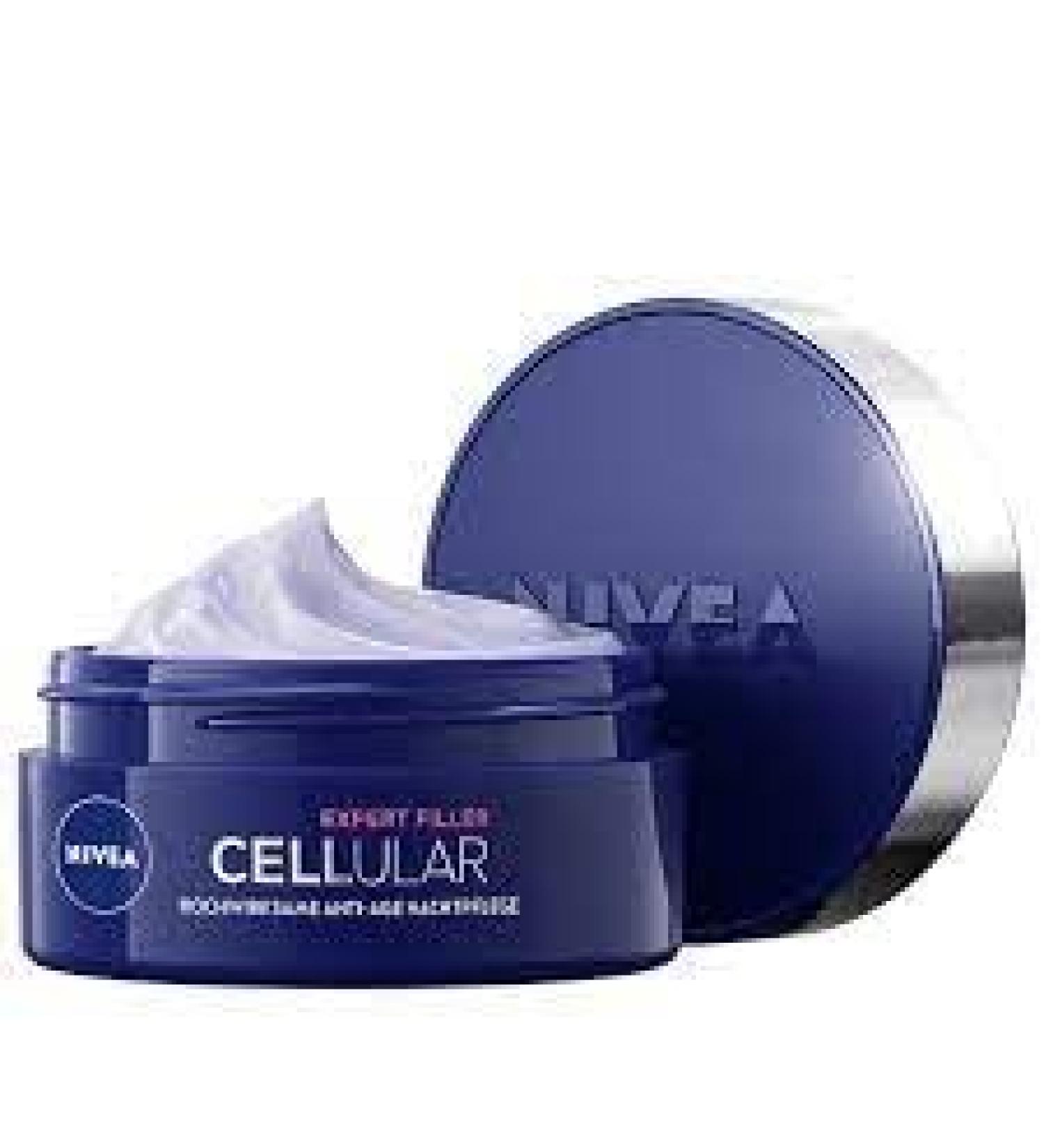NIVEA Cellular Expert Filler Highly Effective Anti-Aging Night Cream (50 ml), Extra Firming Night Cream with Plumping Effect for the Night