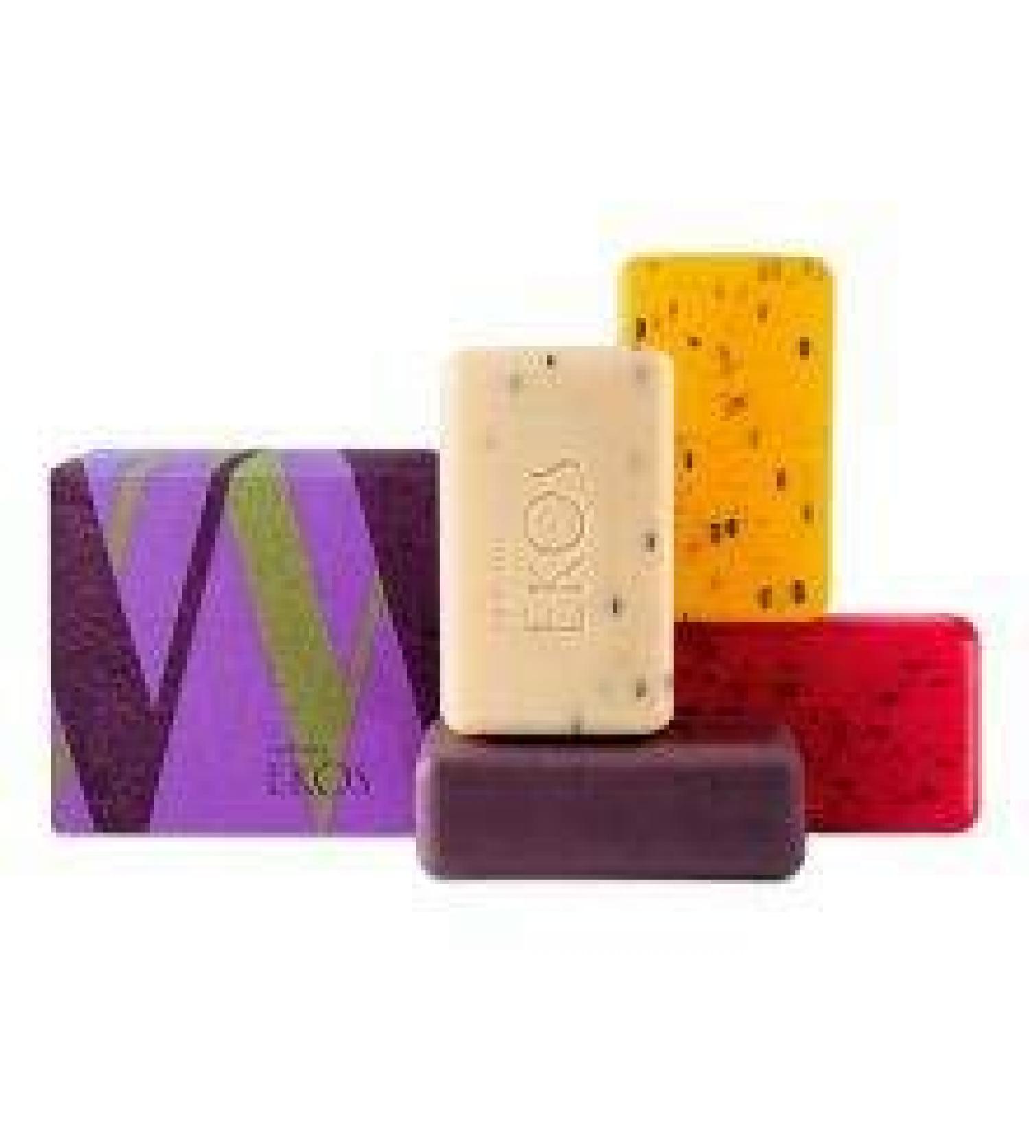 Natura - Linha Ekos - Sabonetes em Barra Puro Vegetal Esfoliantes Acai  Andiroba  Maracuja e Pitanga (4 x 100 Gr) - (Ekos Collection - Exfoliant Pure Vegetable Bar Soap Set (4 x Net 3.52 Oz))