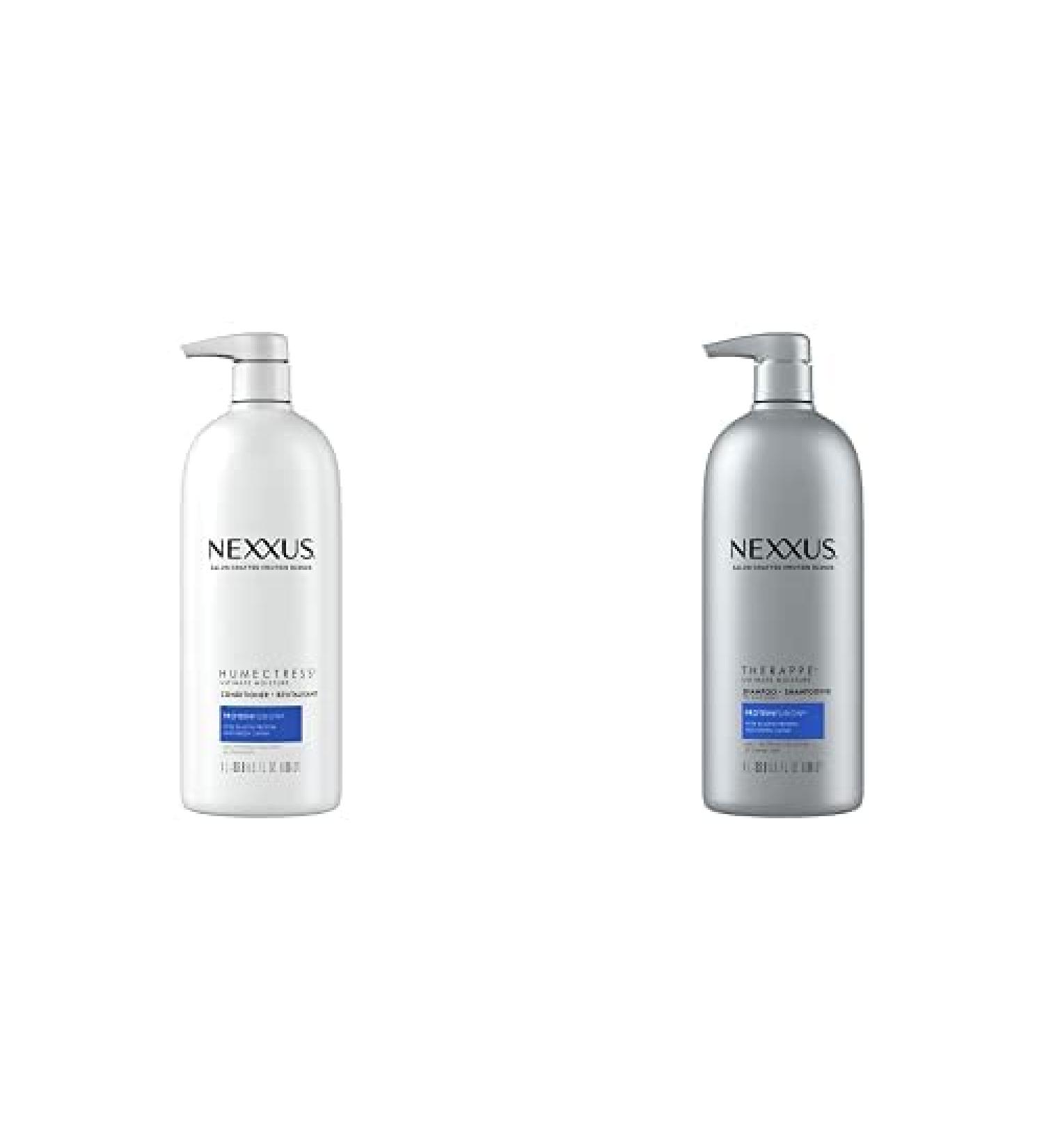 Nexxus Humectress Ultimate Moisture Conditioner for Dry Hair with ProteinFusion Blend of Elastin Pro and Nexxus Therappe Ultimate Moisture Shampoo for Dry Hair