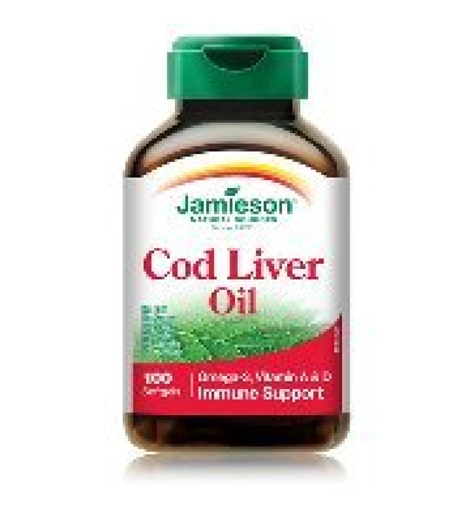 Cod Liver Oil Caps-100 Soft Gel Brand: Jamieson Laboratories
